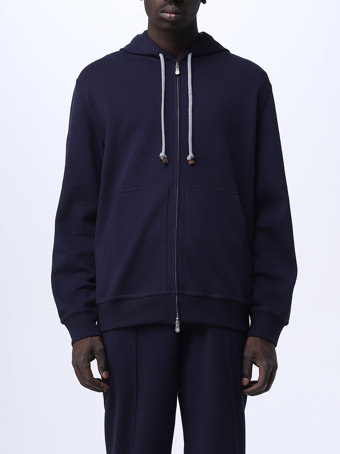 BRUNELLO CUCINELLI SWEATSHIRT: Pullover herren Brunello Cucinelli, Blau - Img 1
