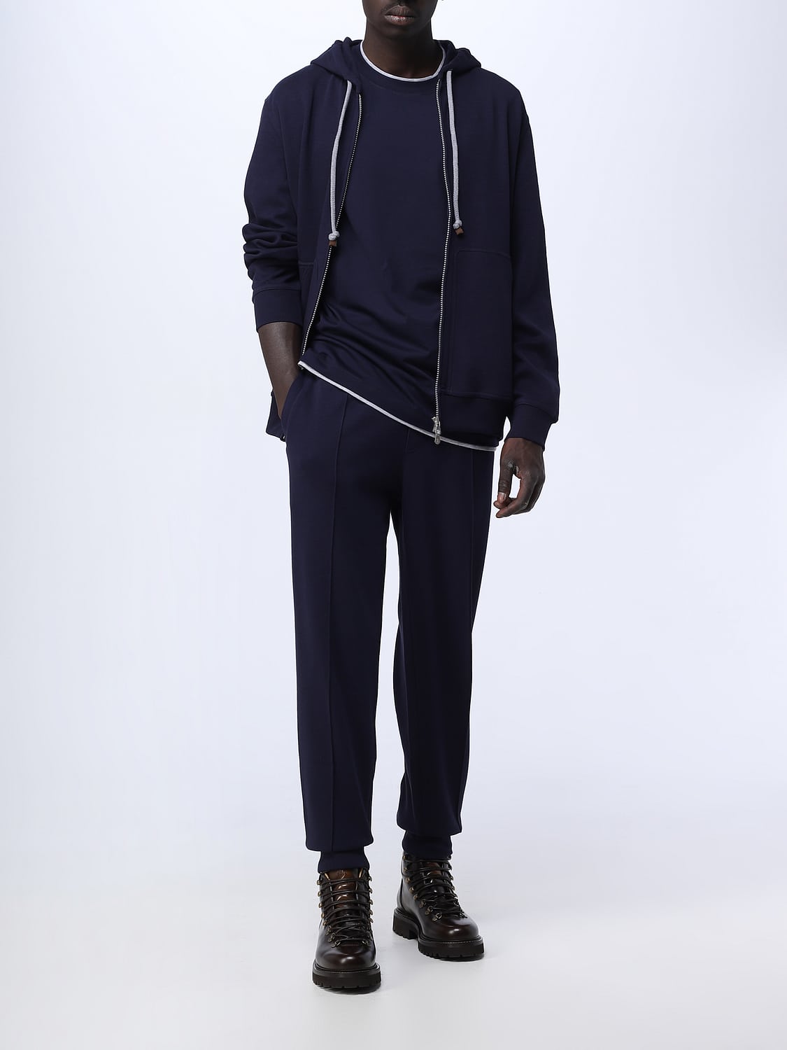 BRUNELLO CUCINELLI SWEATSHIRT: Pullover herren Brunello Cucinelli, Blau - Img 2