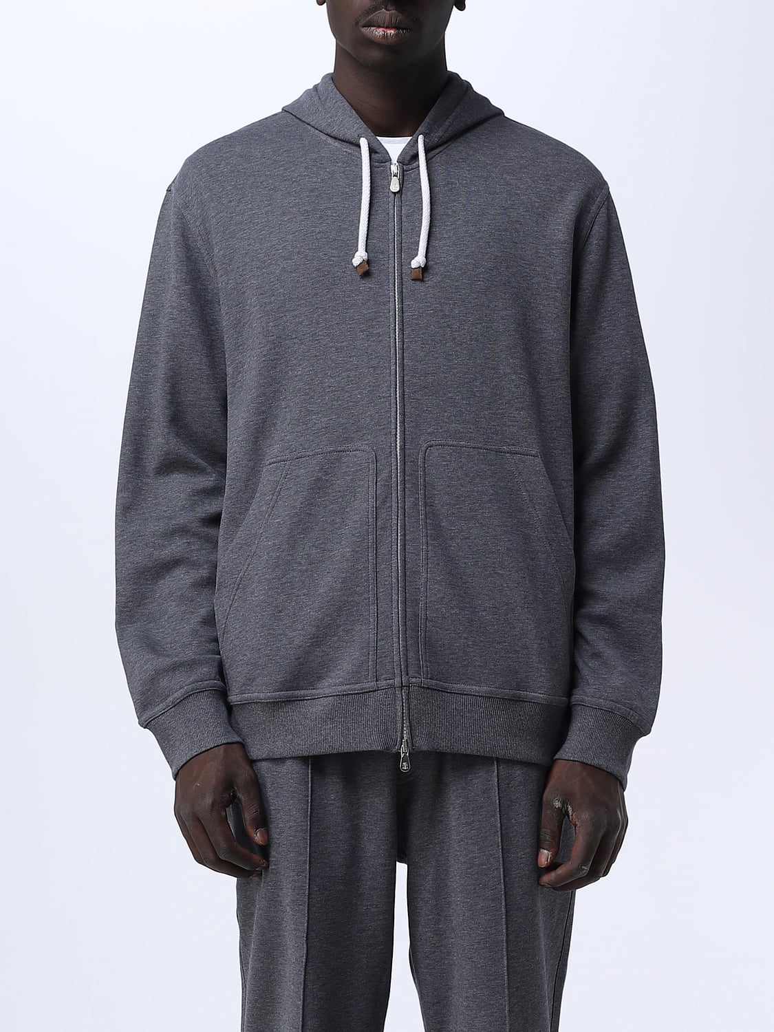 BRUNELLO CUCINELLI SWEATSHIRT: Pullover herren Brunello Cucinelli, Grau - Img 1
