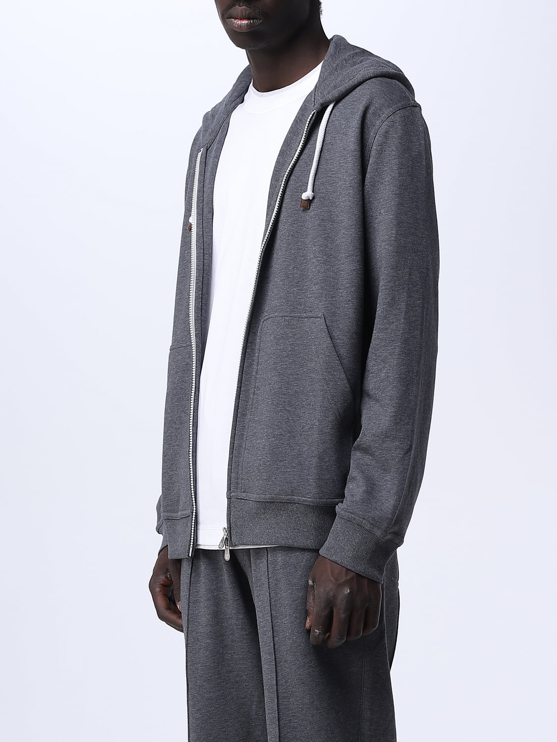 BRUNELLO CUCINELLI SWEATSHIRT: Pullover herren Brunello Cucinelli, Grau - Img 4