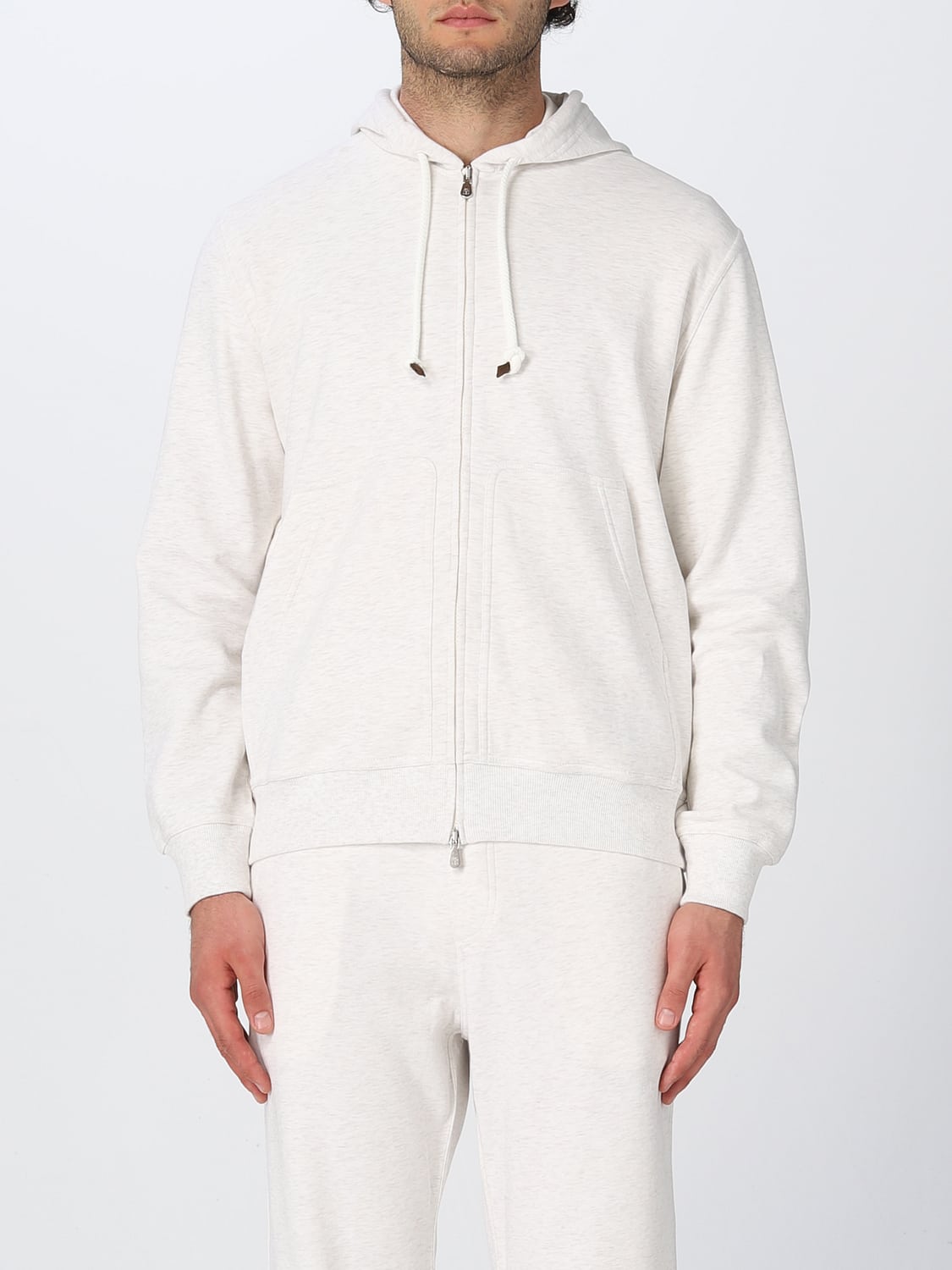 BRUNELLO CUCINELLI SWEATSHIRT: Pullover herren Brunello Cucinelli, Beige - Img 1