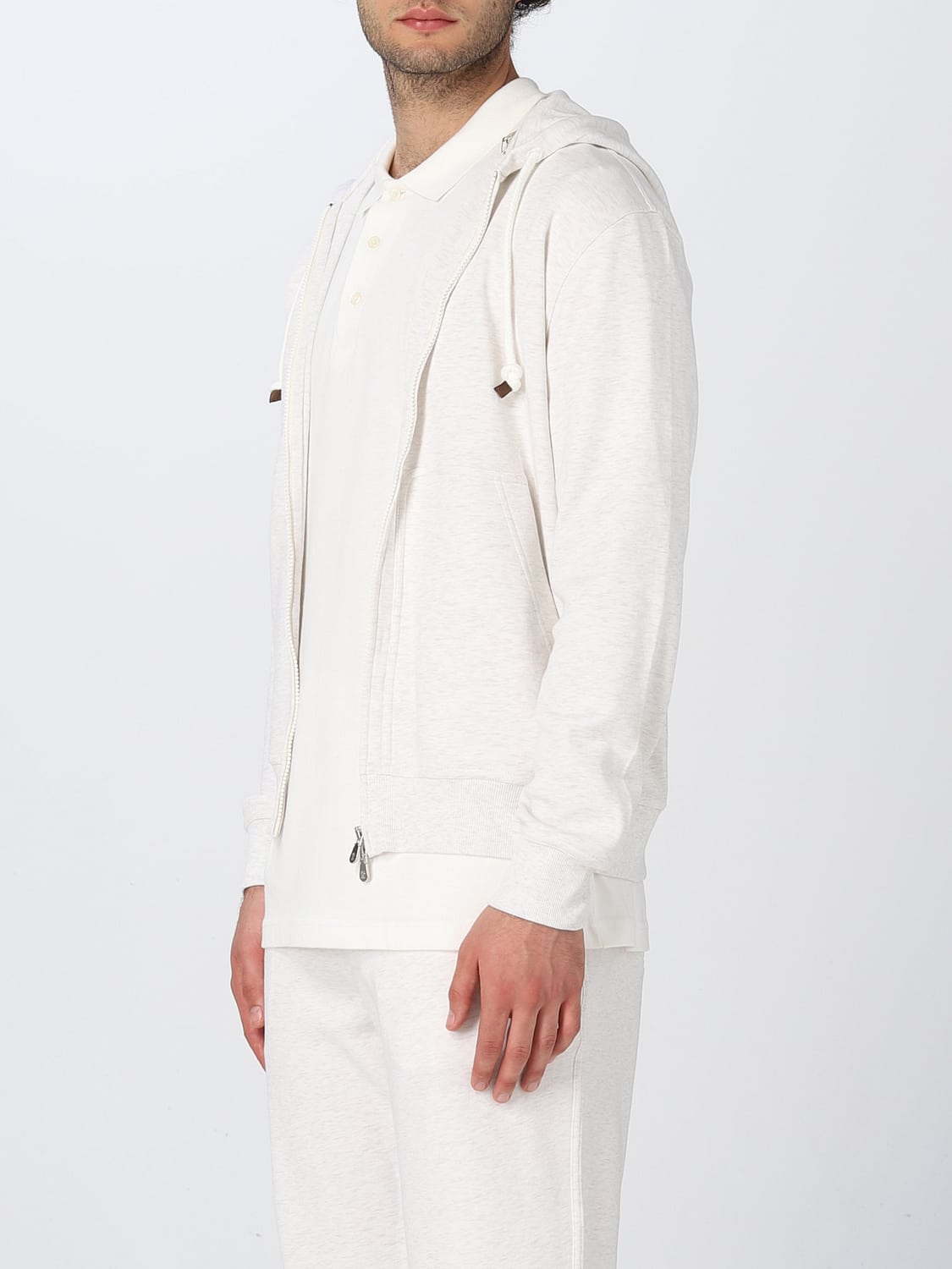 BRUNELLO CUCINELLI SWEATSHIRT: Pullover herren Brunello Cucinelli, Beige - Img 4