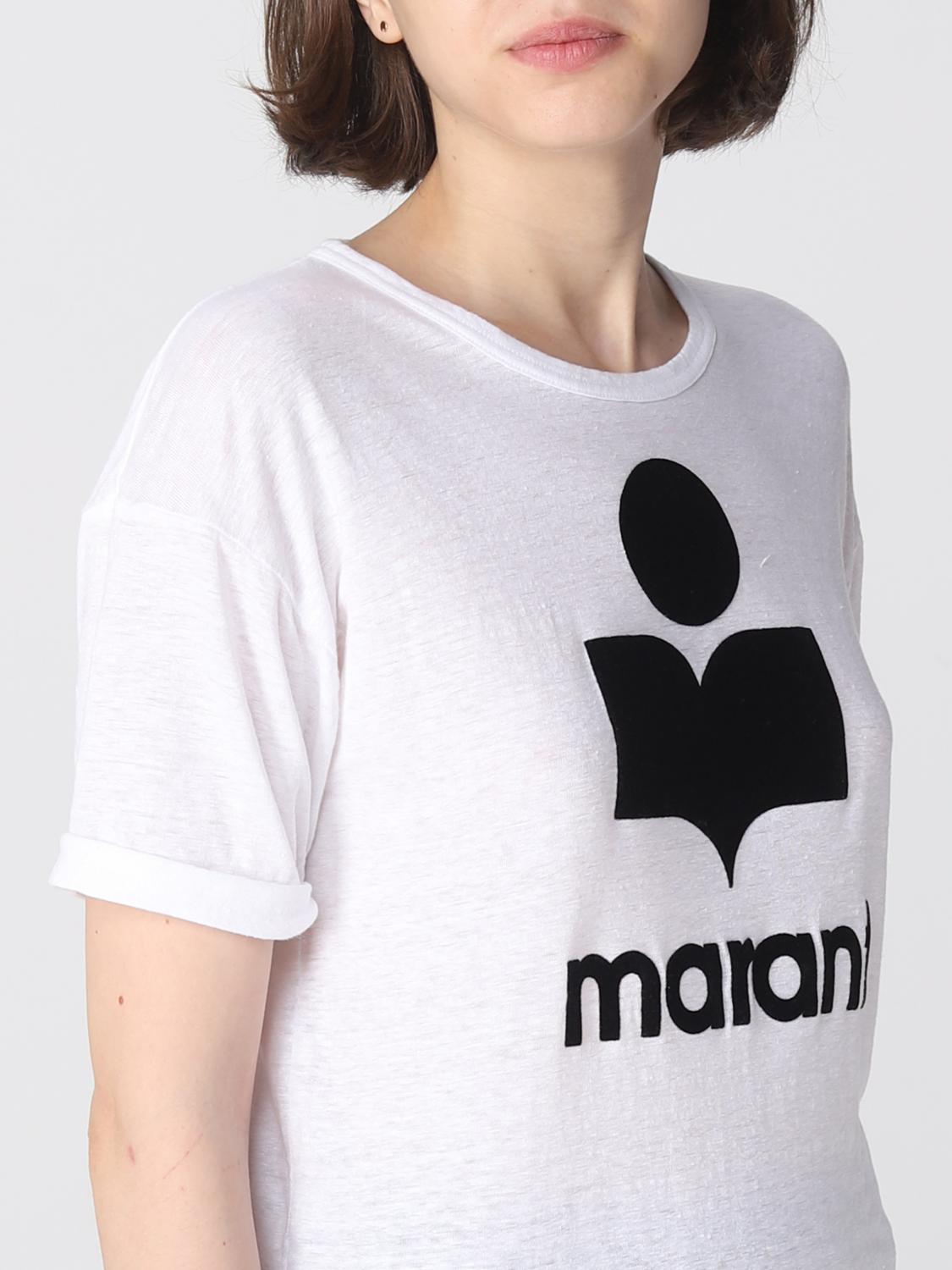 Tシャツ・カットソー ISABEL MARANT ETOILE Woman T-Shirt White TS0004FAA1N09E 20WH ISABEL MARANT ETOILE: linen t-shirt - White | Isabel Marant