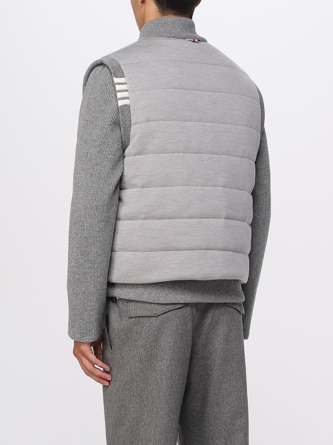 THOM BROWNE GIACCA: Giacca Thom Browne reversibile in lana vergine, Grigio - Img 3