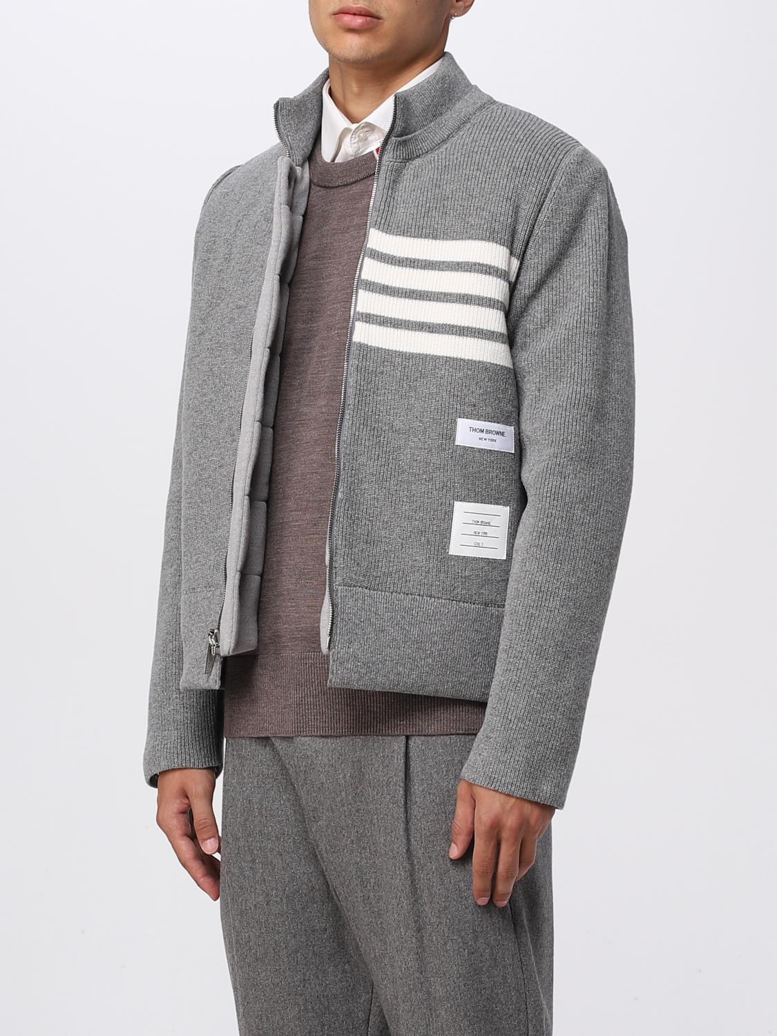 THOM BROWNE GIACCA: Giacca Thom Browne reversibile in lana vergine, Grigio - Img 4