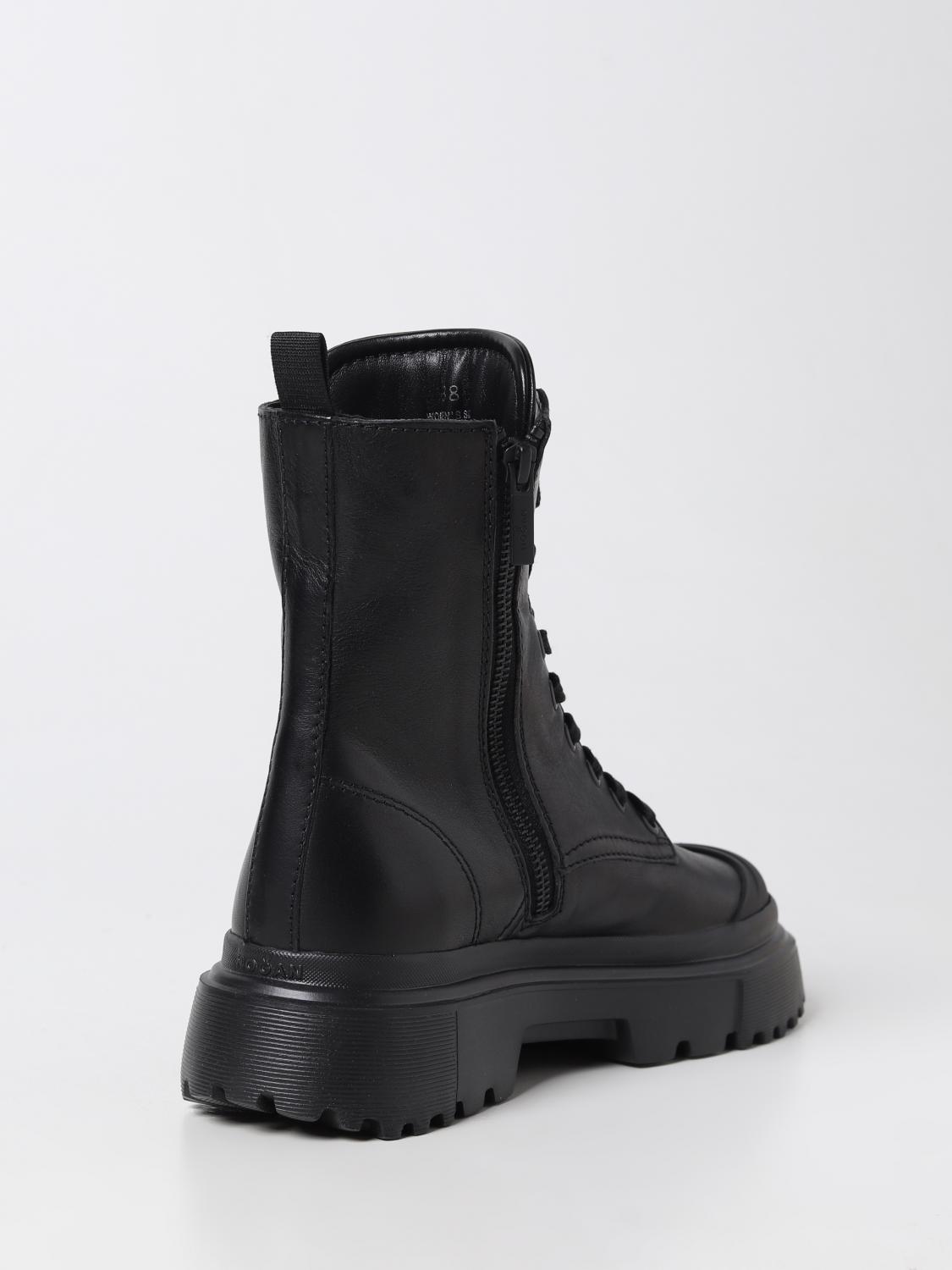 ショートブーツ・ブーティ HOGAN Woman Flat ankle boots Black HXW6190EO40RWW B999 Hogan Outlet: Boots woman - Black | Hogan flat ankle boots