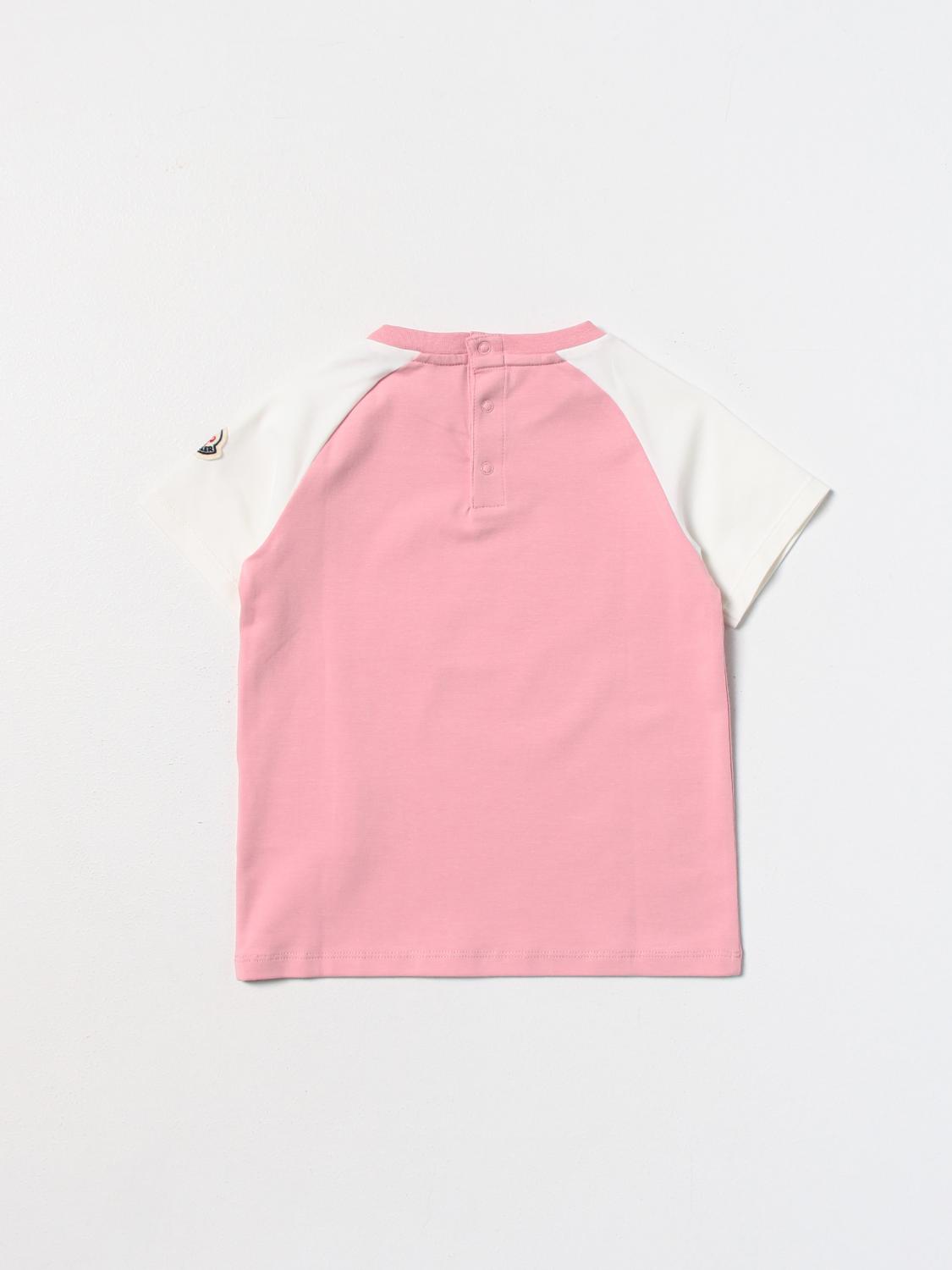 MONCLER T-SHIRT: Moncler cotton T-shirt, Pink - Img 2