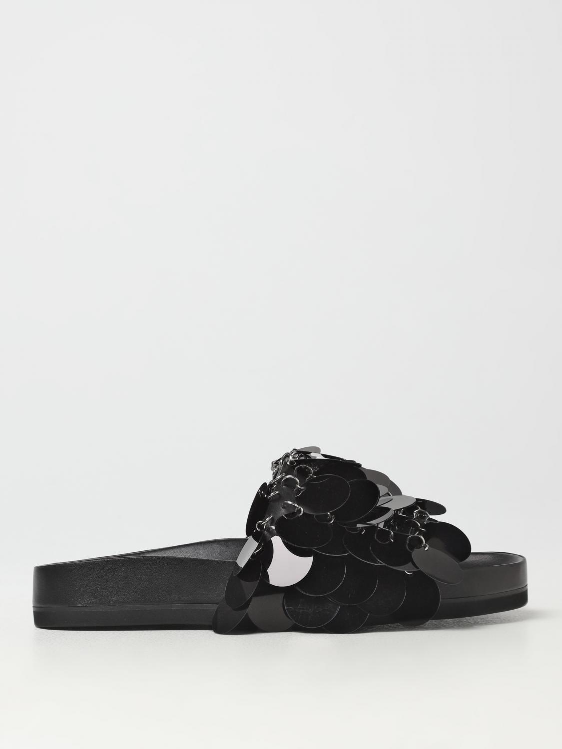 シューズ・サンダルその他 RABANNE Woman Flat sandals Black 22AHH0094EMB008 P001 RABANNE: Shoes woman Paco - Black | Rabanne flat sandals