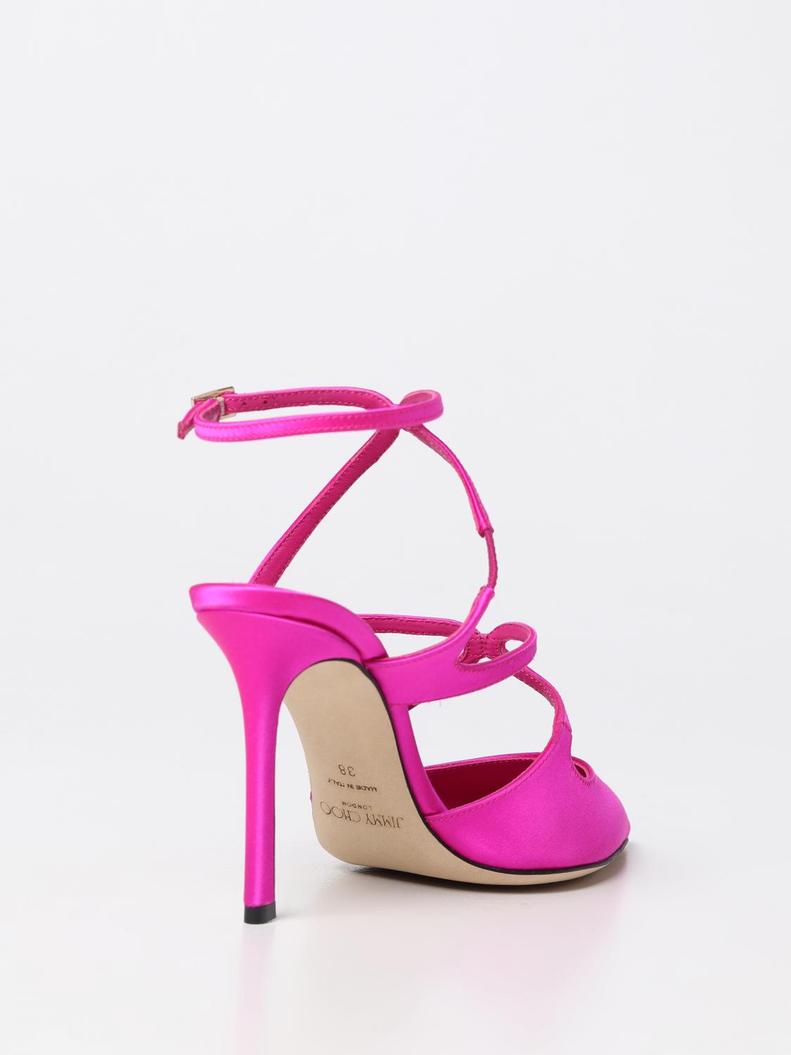 Jimmy Choo Azia Pumps in satin - Fuchsia | AZIA PUMP 95 SAT
