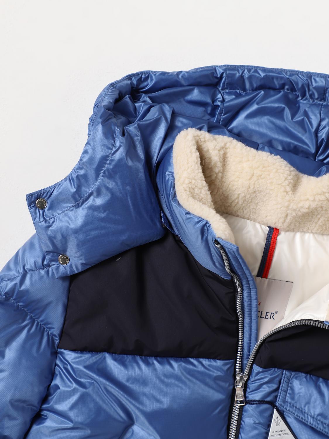 MONCLER JACKET: Moncler down jacket in padded nylon, Blue 1 - Img 3