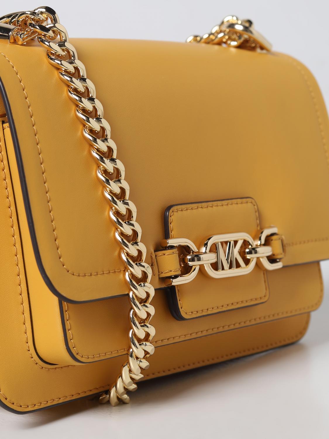 MICHAEL KORS SHOULDER BAG: Michael Kors Heather leather bag, Yellow - Img 3