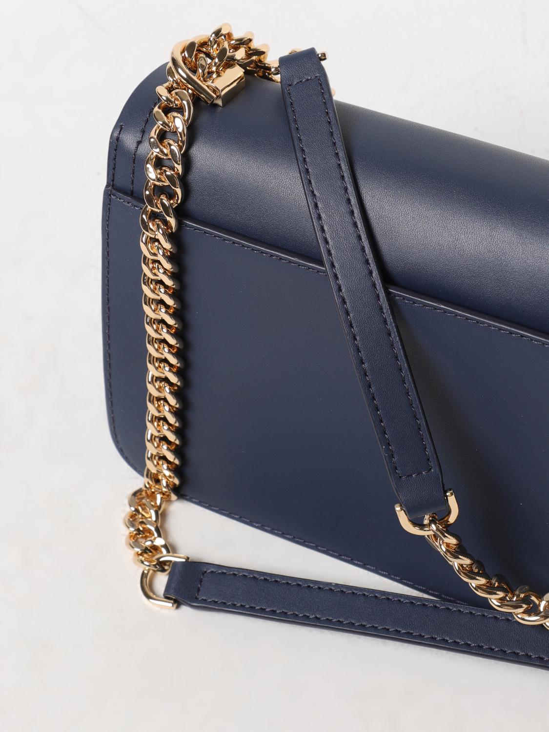 MICHAEL KORS BORSA A SPALLA: Borsa Heather Michael Kors in pelle, Blue Navy - Img 3