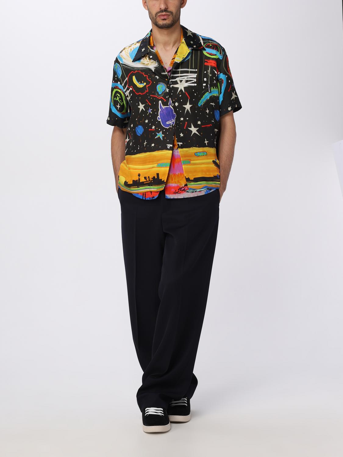 PALM ANGELS CAMICIA: Camicia Palm Angels in seta e nylon, Fantasia - Img 2