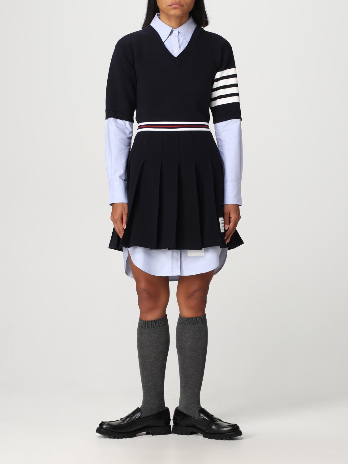 THOM BROWNE FALDA: Falda mujer Thom Browne, Azul Oscuro - Img 2