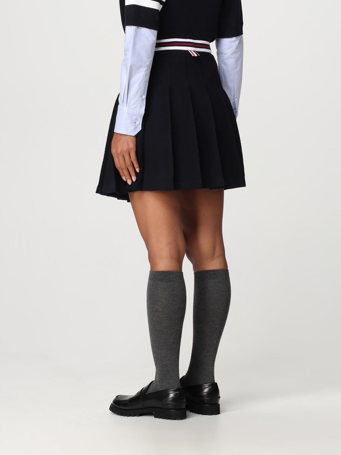 THOM BROWNE FALDA: Falda mujer Thom Browne, Azul Oscuro - Img 3