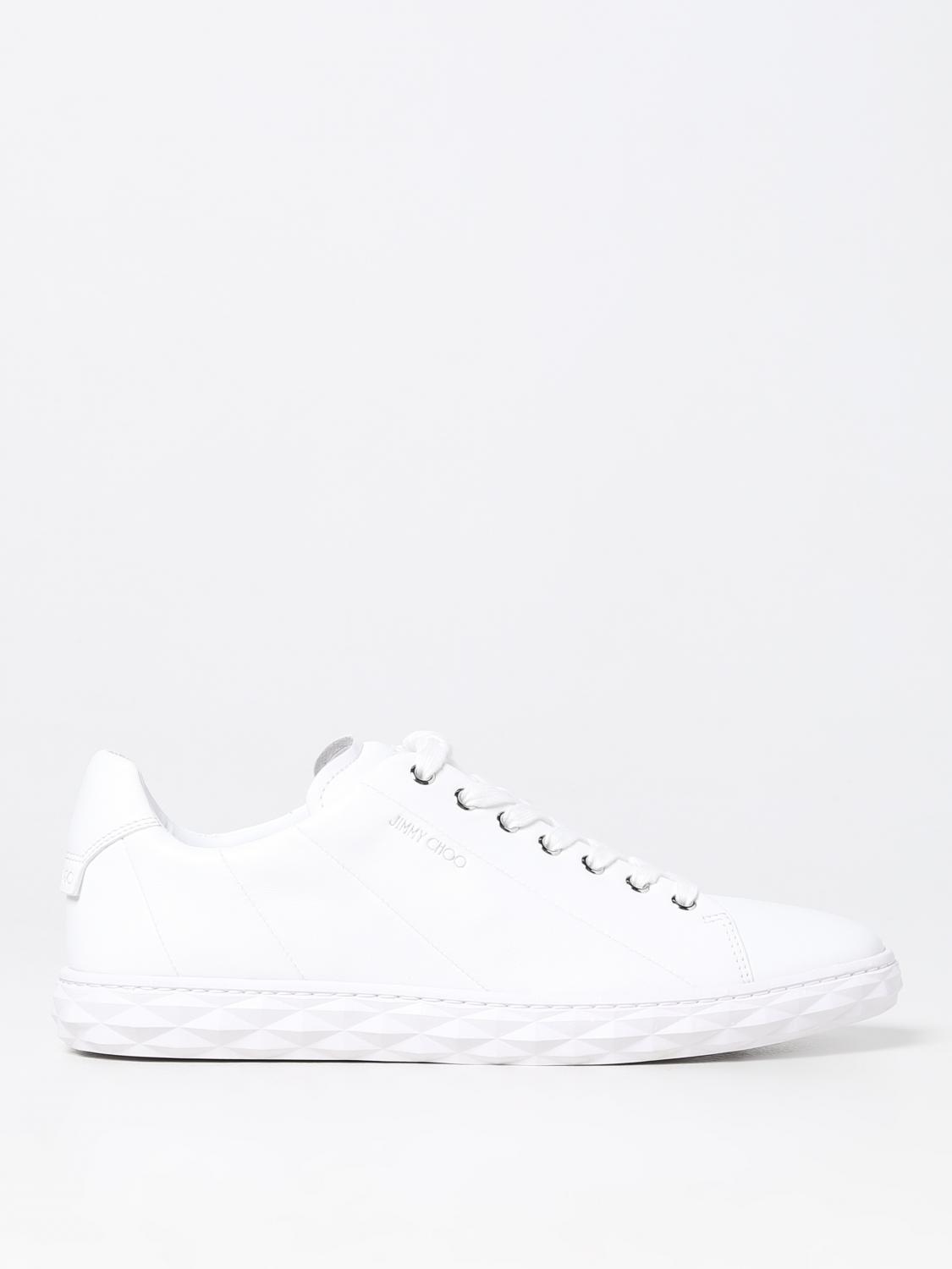 JIMMY CHOO SNEAKERS: Jimmy Choo Diamond Light sneakers in nappa leather, White - Img 1