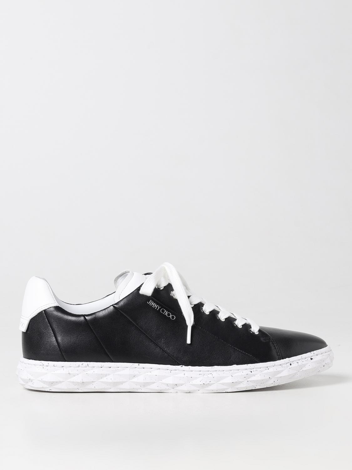 JIMMY CHOO SNEAKERS: Jimmy Choo Diamond Light sneakers in nappa leather, Black - Img 1