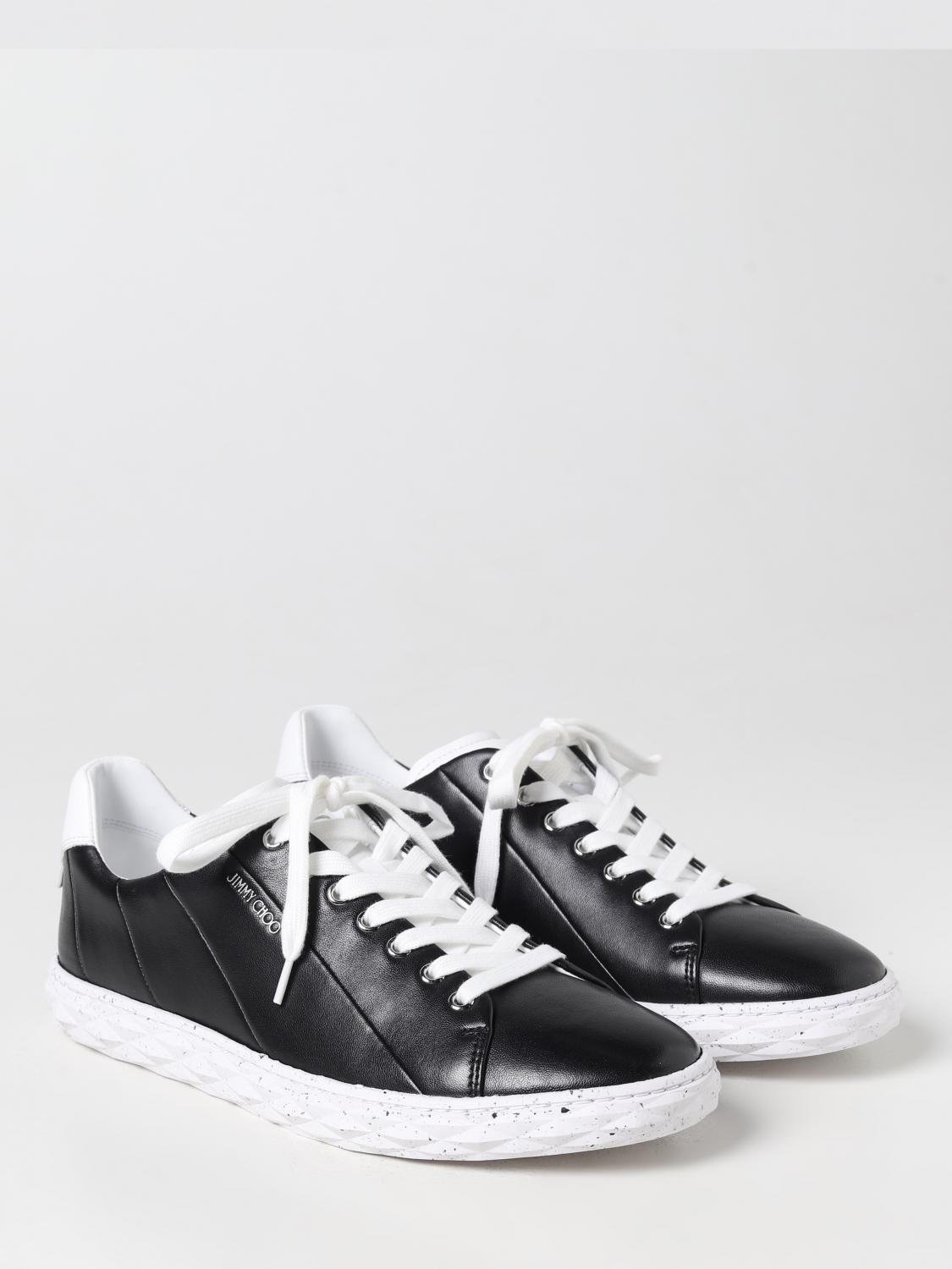 JIMMY CHOO SNEAKERS: Jimmy Choo Diamond Light sneakers in nappa leather, Black - Img 2
