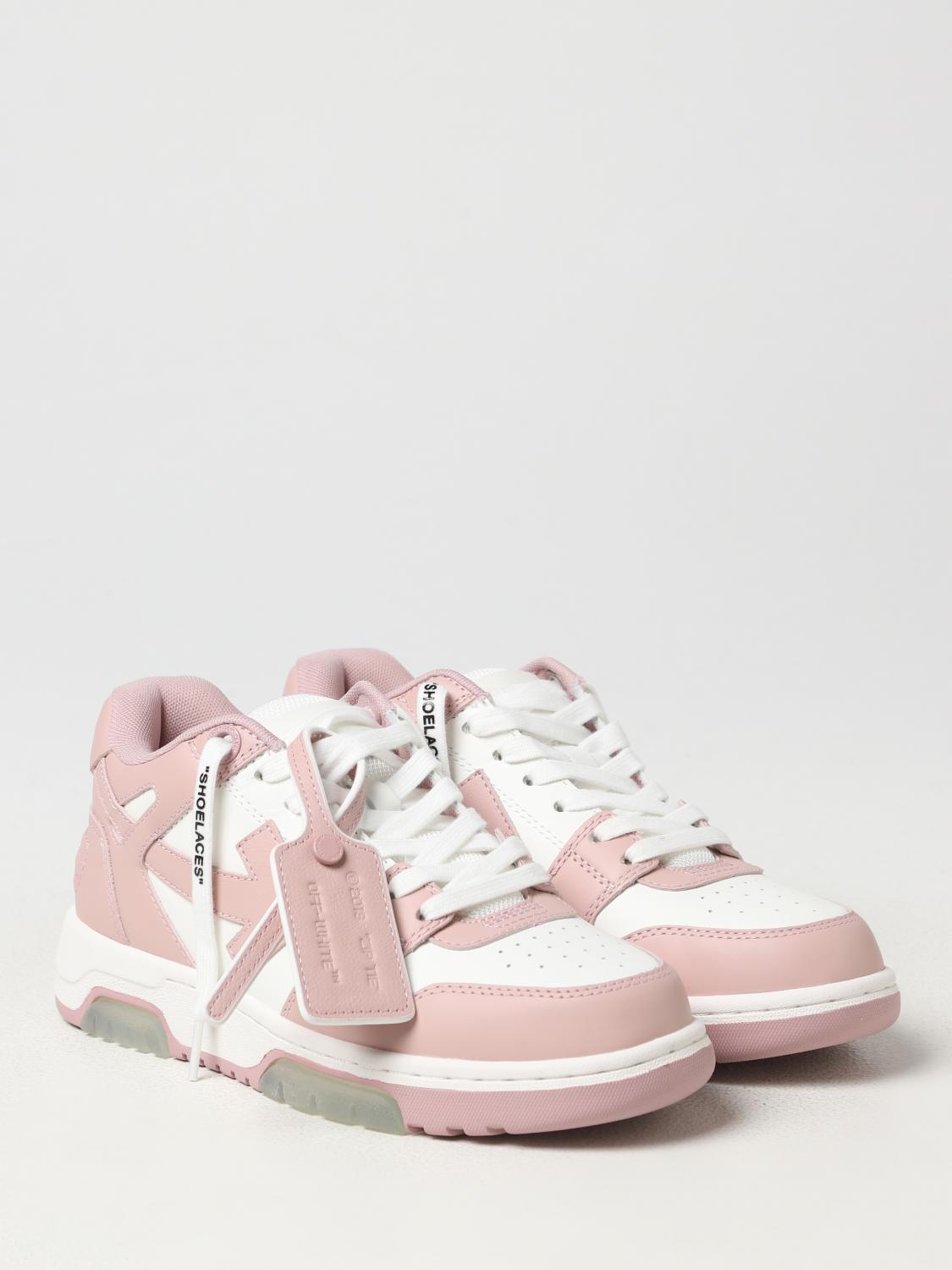 OFF-WHITE SNEAKERS: Off-White Out Of Office Leder-Sneakers, Pink - Img 2