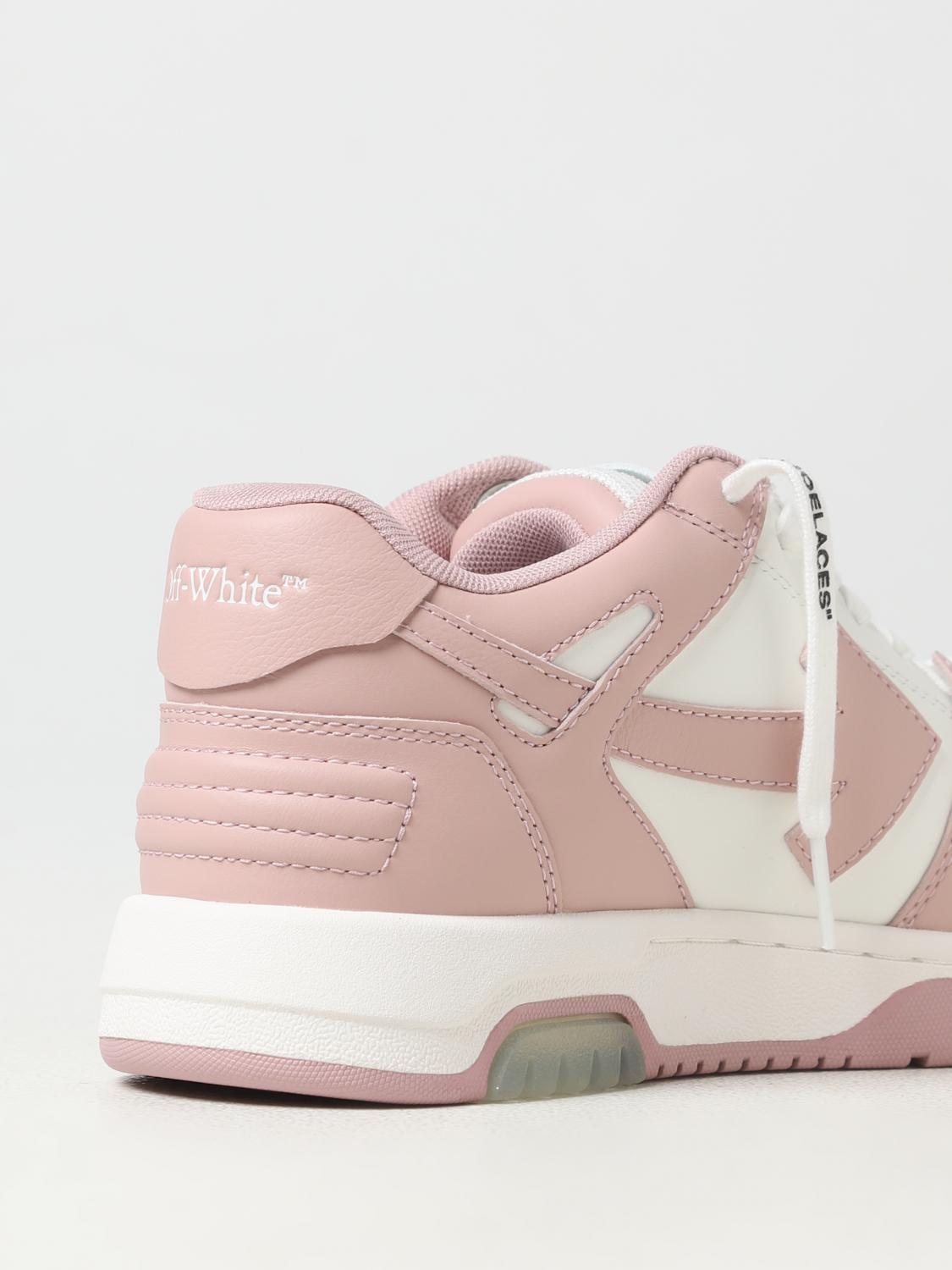 OFF-WHITE SNEAKERS: Off-White Out Of Office Leder-Sneakers, Pink - Img 3