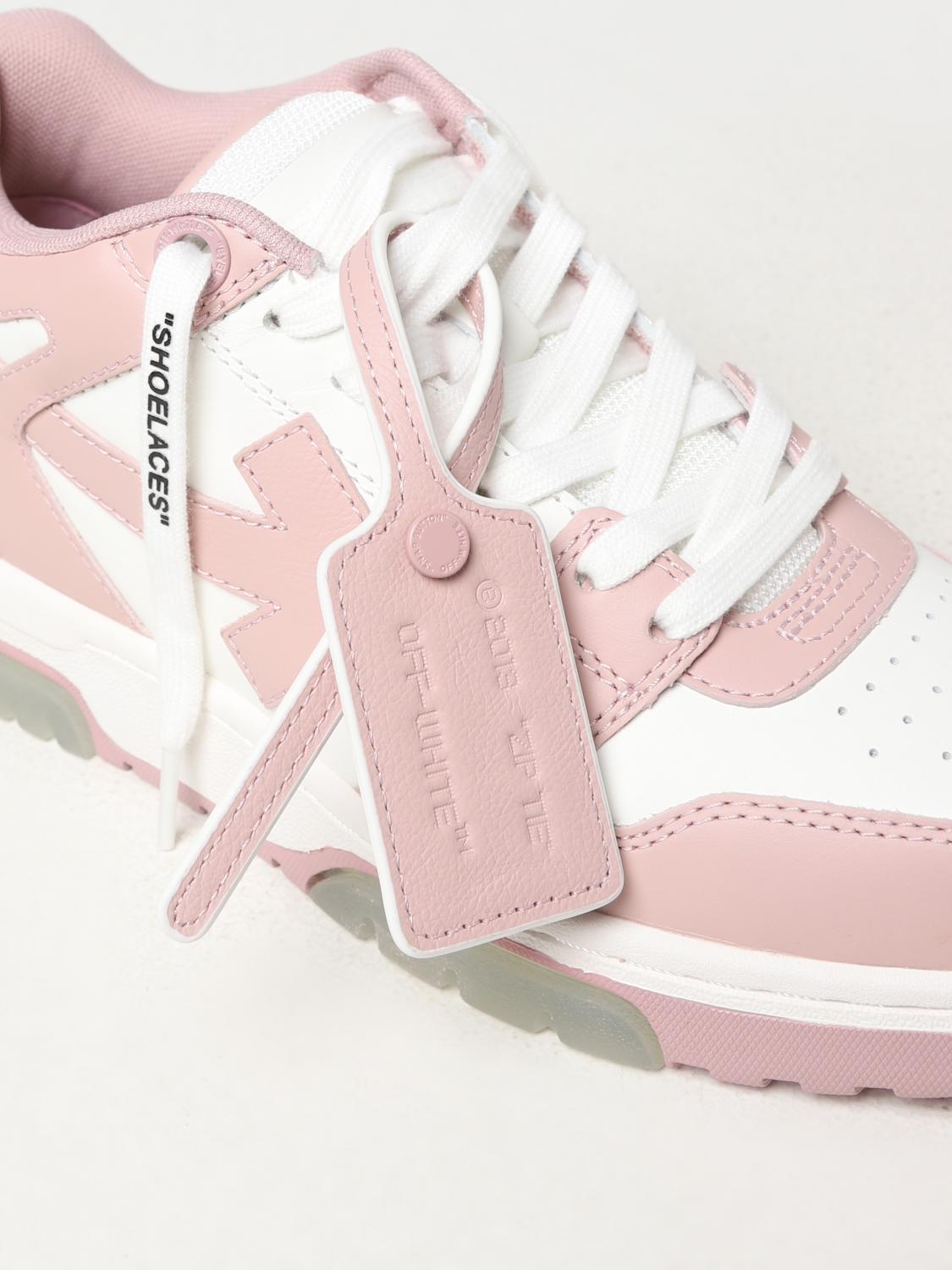OFF-WHITE SNEAKERS: Off-White Out Of Office Leder-Sneakers, Pink - Img 4