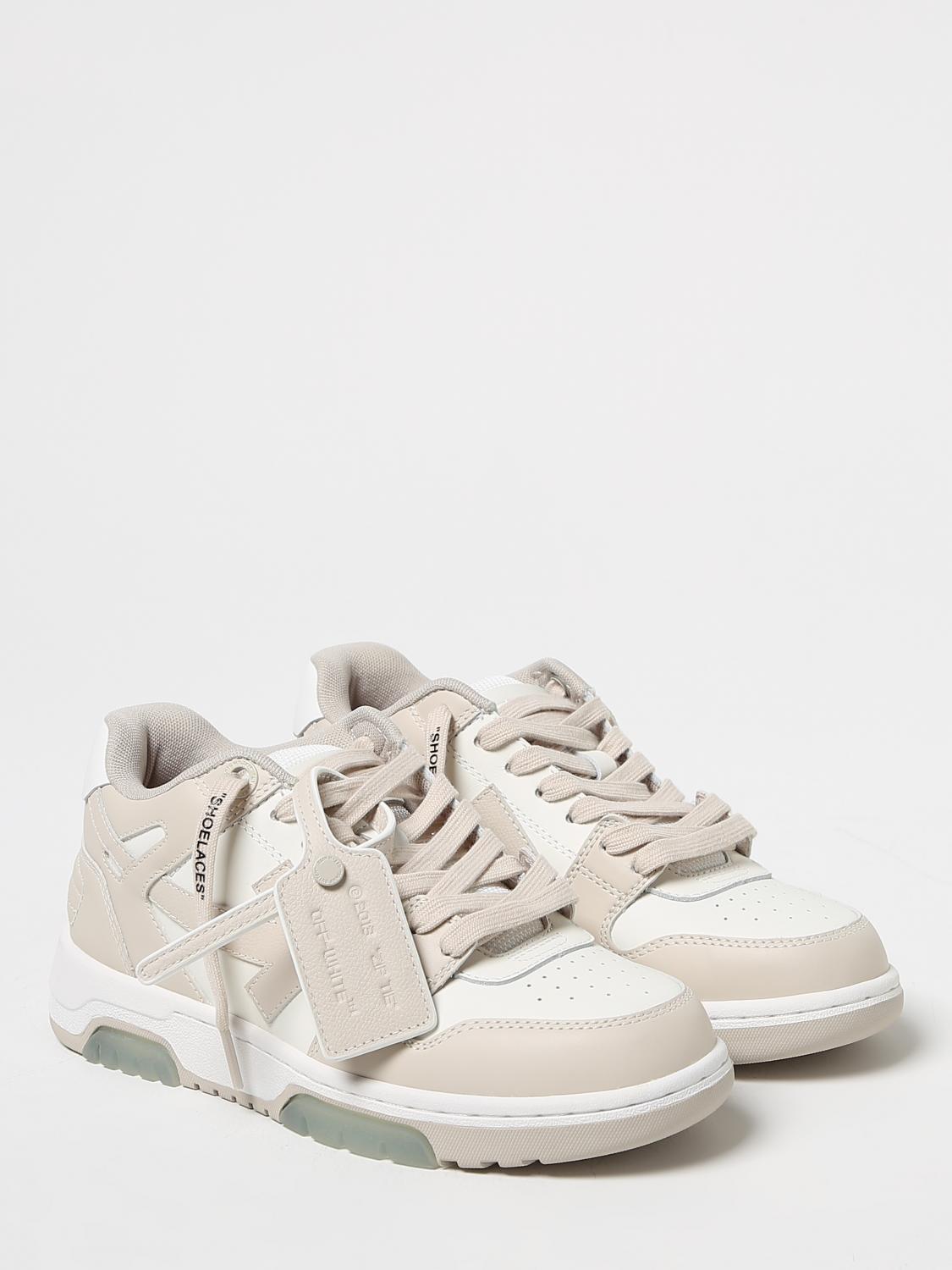 OFF-WHITE SNEAKERS: Sneakers Out Of Office Off-White in pelle, Bianco 1 - Img 2