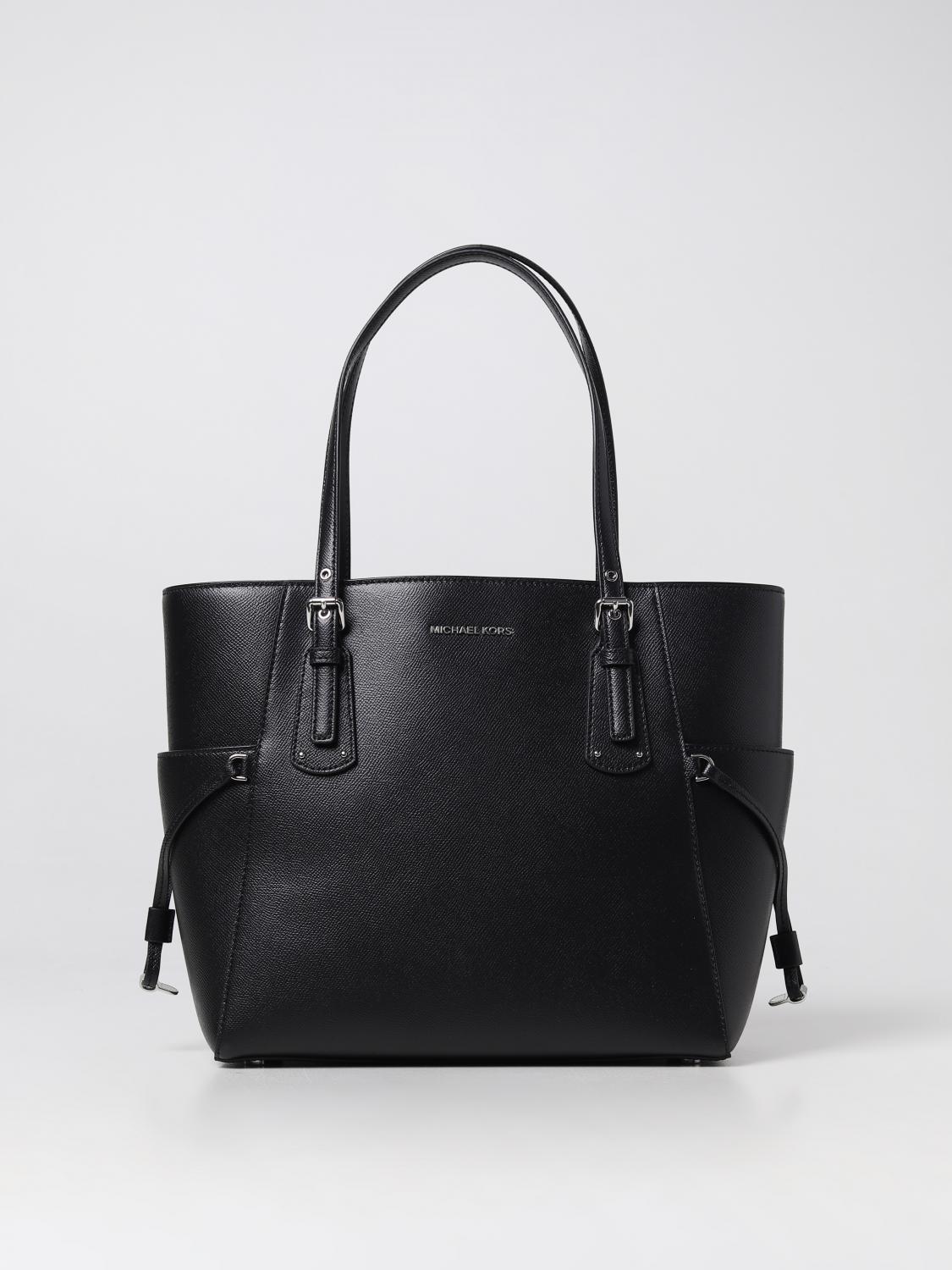 Michael Kors Voyager bag in leather with logo - Black | 30F8SV6T4L