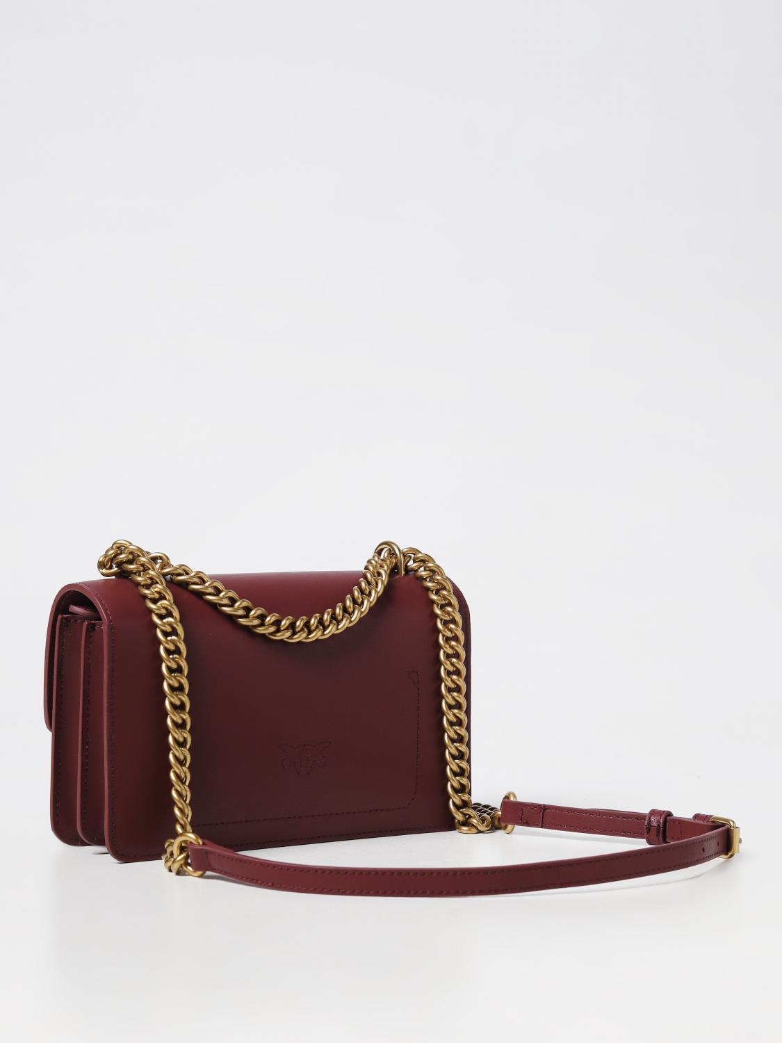 PINKO BORSA MINI: Borsa Love One Pinko in pelle , Bordeaux - Img 2