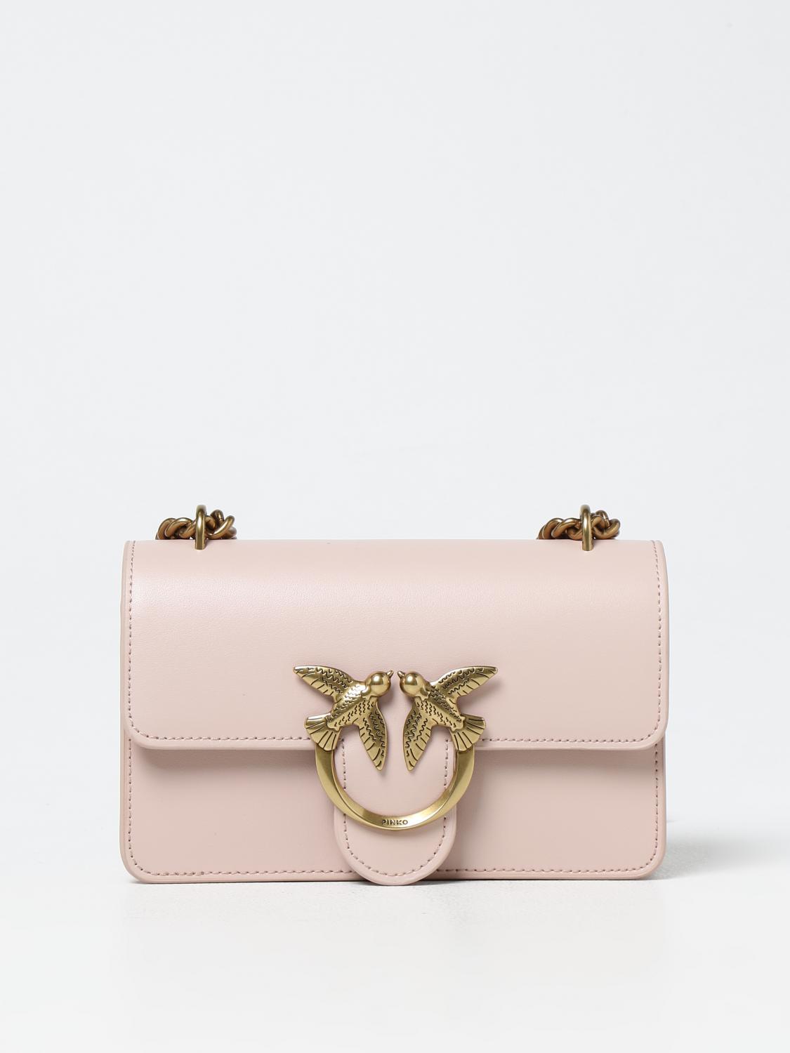 PINKO BORSA MINI: Borsa Love One Pinko in pelle , Ciclamino - Img 1