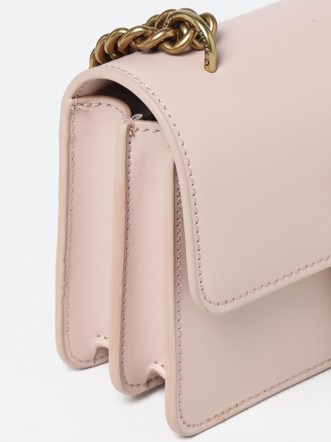 PINKO BORSA MINI: Borsa Love One Pinko in pelle , Ciclamino - Img 3