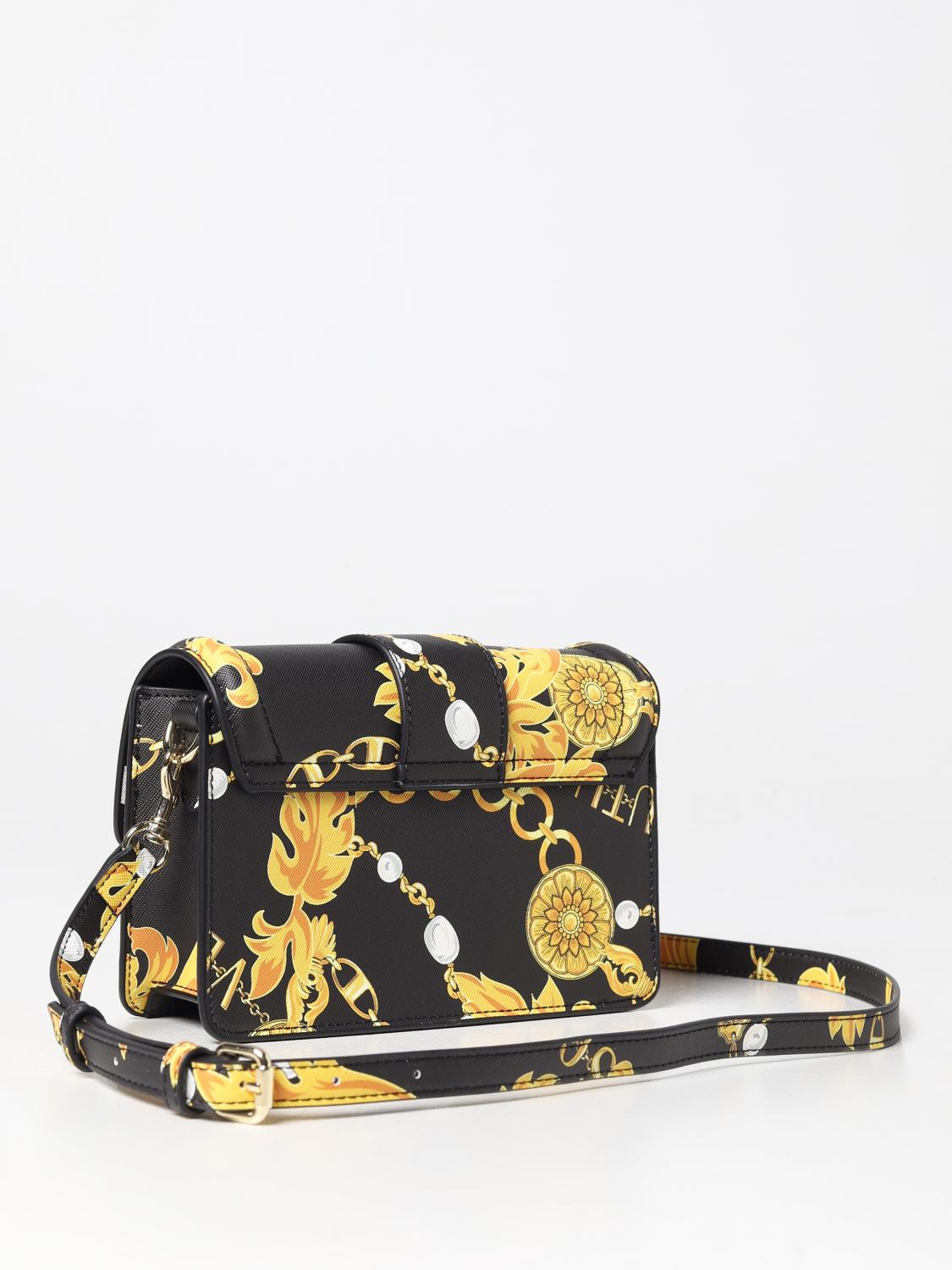 VERSACE JEANS COUTURE BORSA MINI: Borsa Baroque Versace Jeans Couture in pelle sintetica saffiano, Nero - Img 2