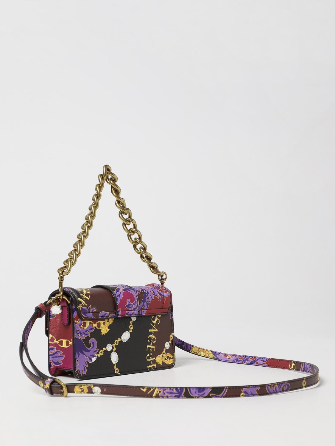 VERSACE JEANS COUTURE BORSA MINI: Borsa Baroque Versace Jeans Couture in pelle sintetica saffiano, Fantasia - Img 2