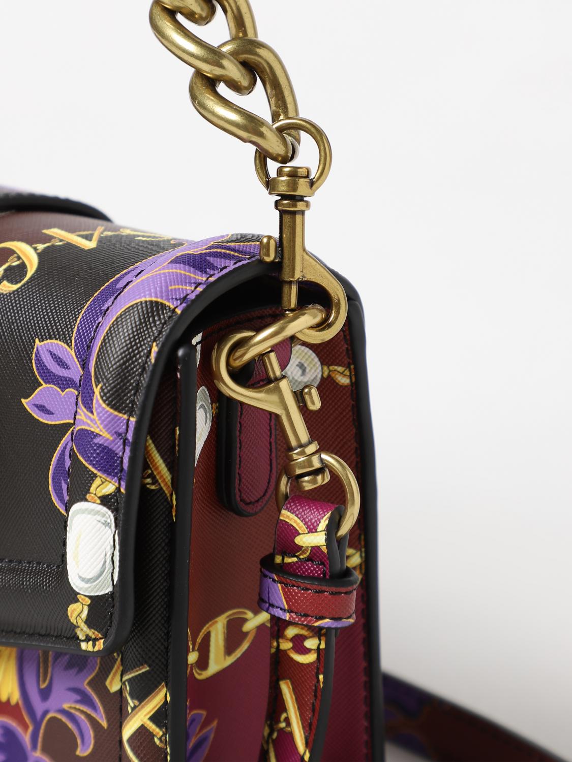 VERSACE JEANS COUTURE BORSA MINI: Borsa Baroque Versace Jeans Couture in pelle sintetica saffiano, Fantasia - Img 3