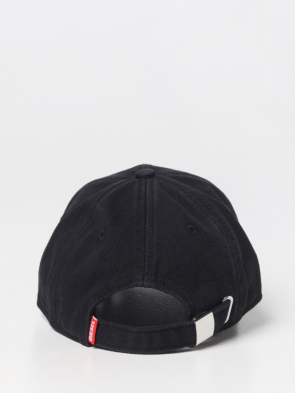 DIESEL HAT: Diesel Cotton Hat with Logo, Black - Img 3