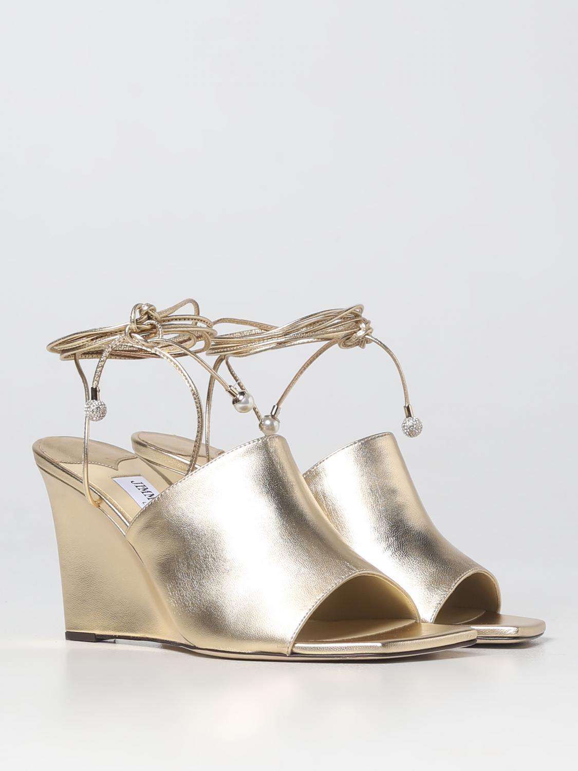 シューズ・サンダルその他 JIMMY CHOO Woman Wedge shoes Gold ELYNA85MNA GOLD Jimmy Chooアウトレット：ハイヒール レディース - ゴールド