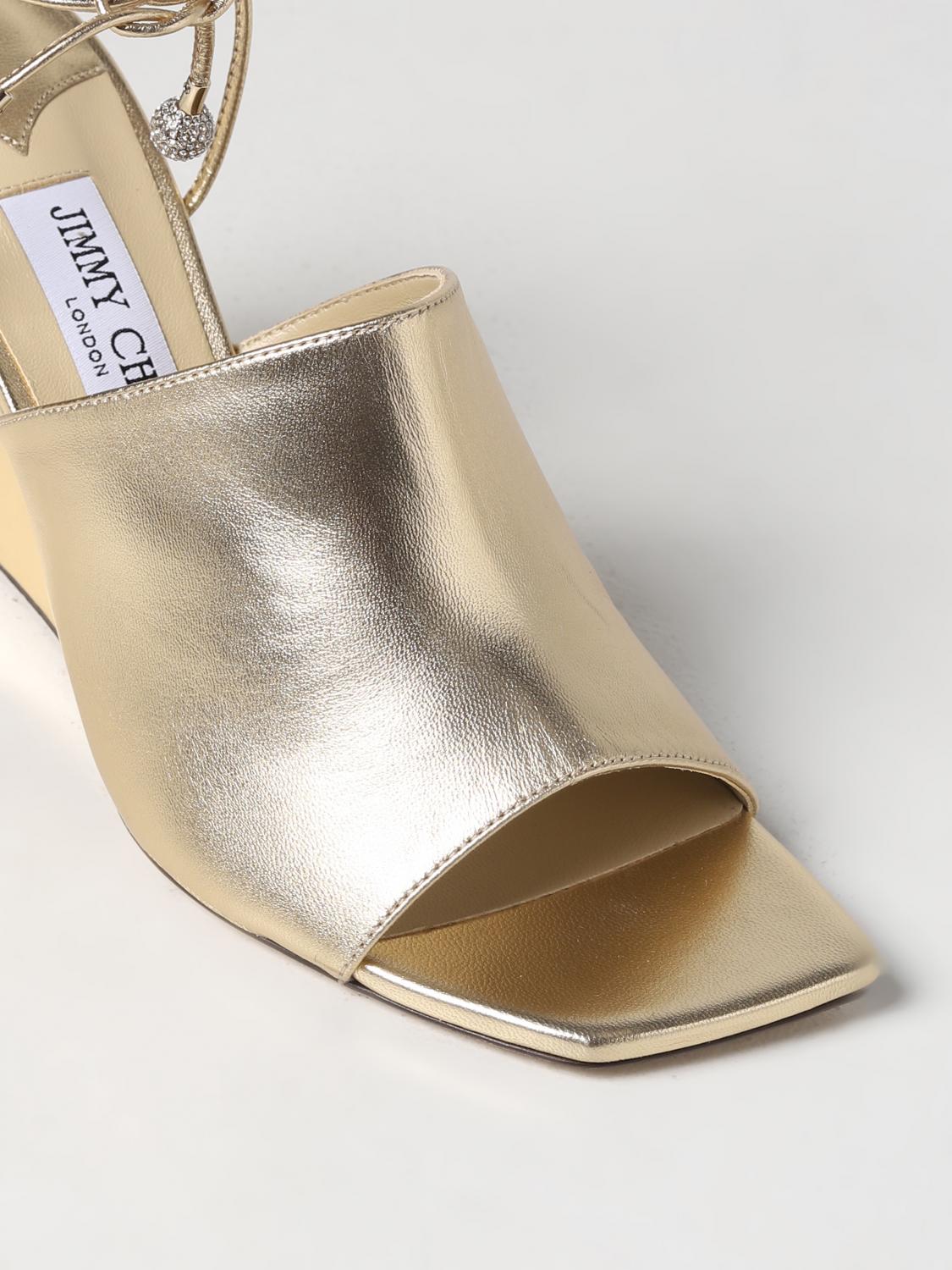 シューズ・サンダルその他 JIMMY CHOO Woman Wedge shoes Gold ELYNA85MNA GOLD Jimmy Chooアウトレット：ハイヒール レディース - ゴールド
