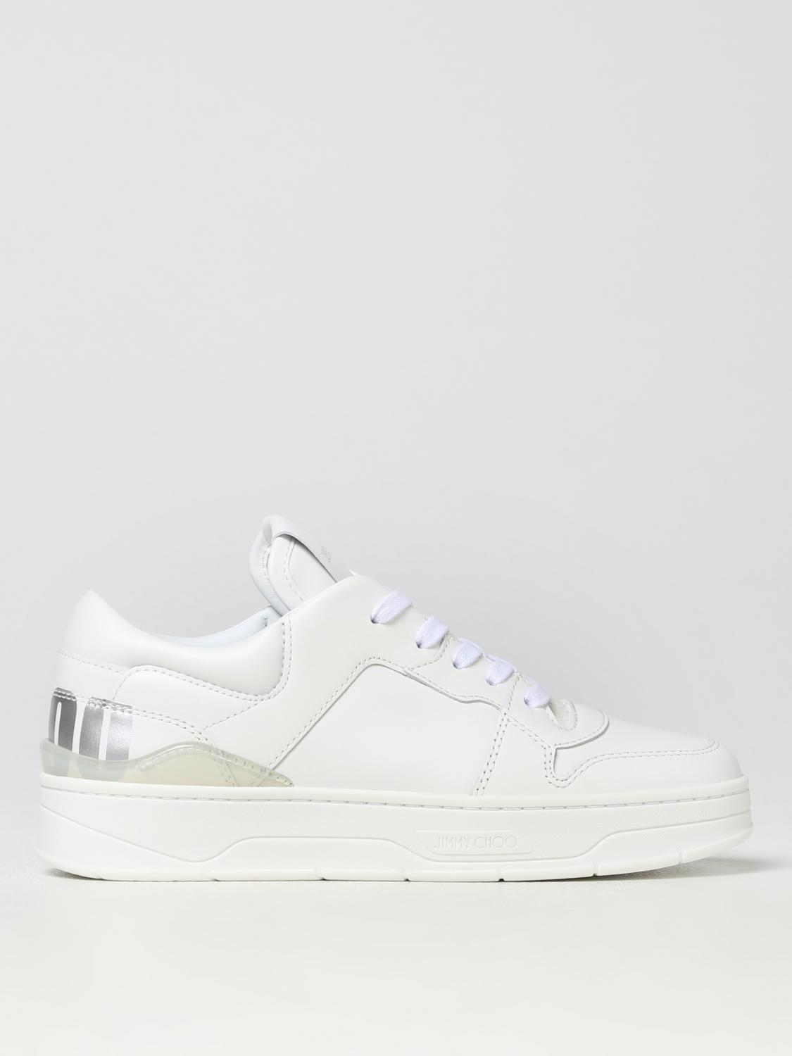 JIMMY CHOO BASKETS: Baskets femme Jimmy Choo, Blanc - Img 1