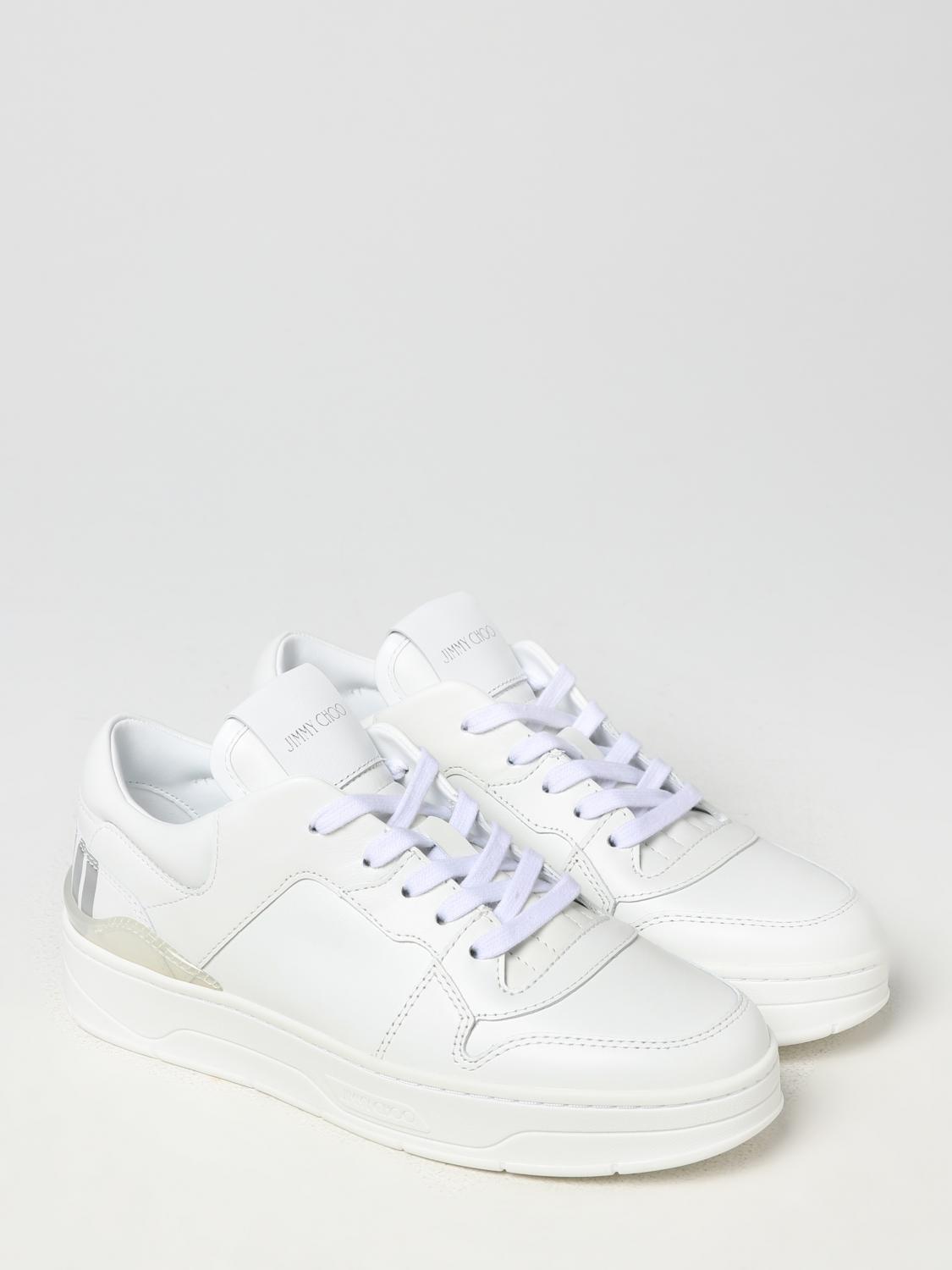 JIMMY CHOO BASKETS: Baskets femme Jimmy Choo, Blanc - Img 2