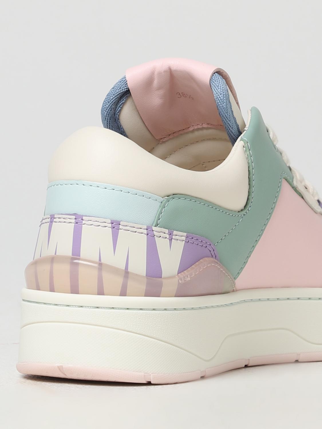 JIMMY CHOO SNEAKERS: Sneakers Florent Jimmy Choo in pelle, Rosa - Img 3