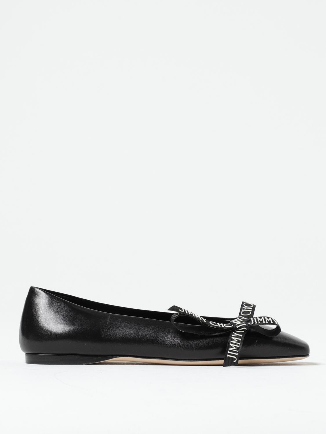 Jimmy Choo 黒 リボン付き フラット 38 Jimmy Choo Veda ballerinas in nappa leather with bow - Black