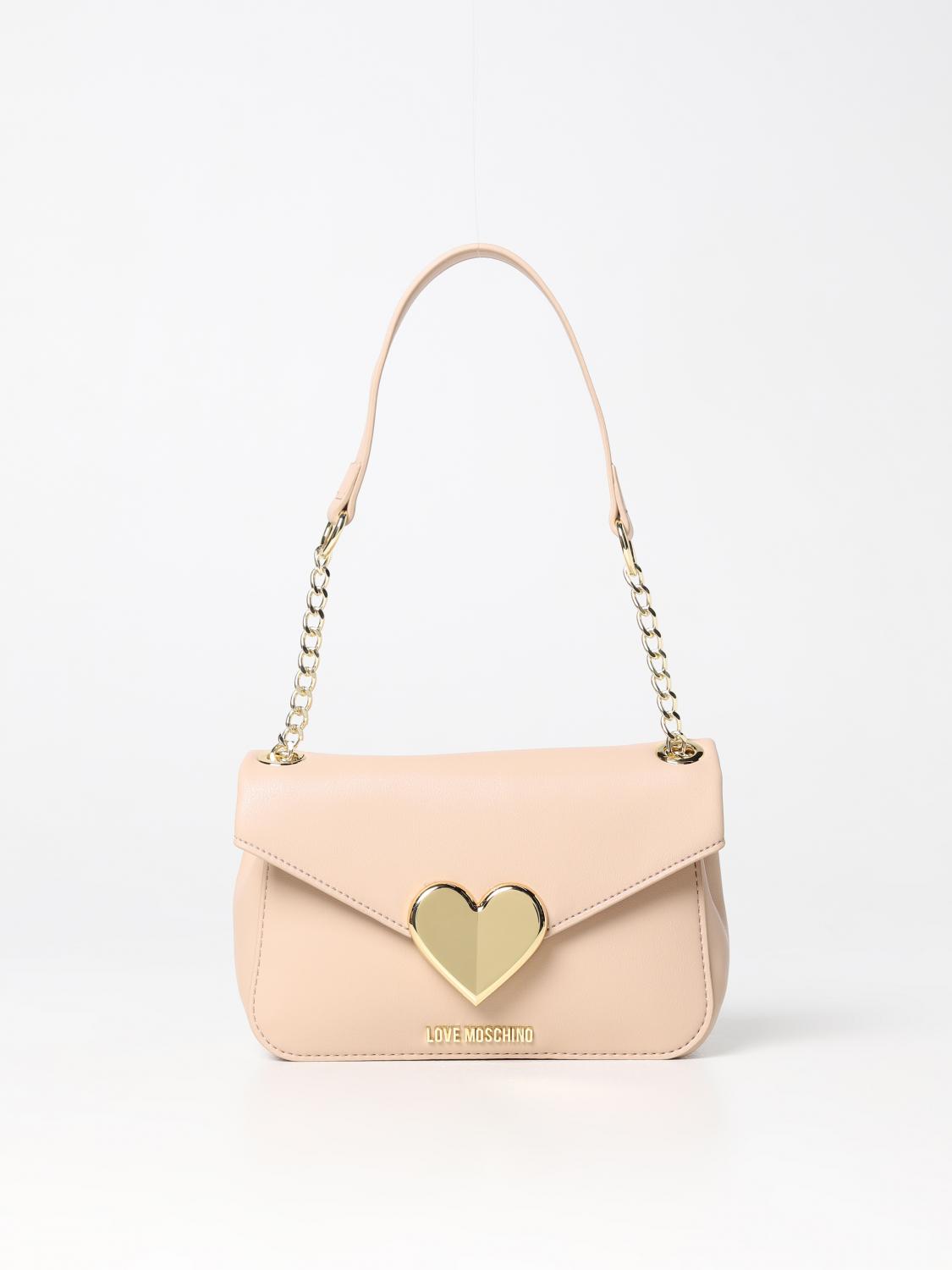 LOVE MOSCHINO: bag in synthetic nappa - Natural | Love Moschino