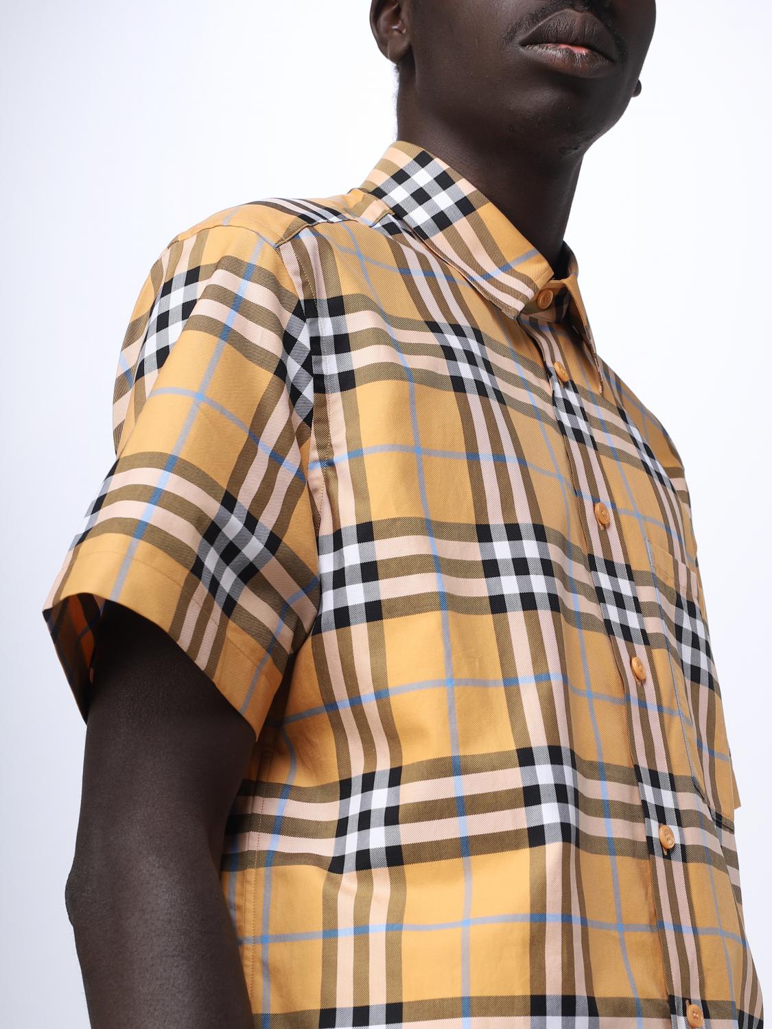 Burberry shirt in printed fabric - Orange | 8072936 | GIGLIO.COM