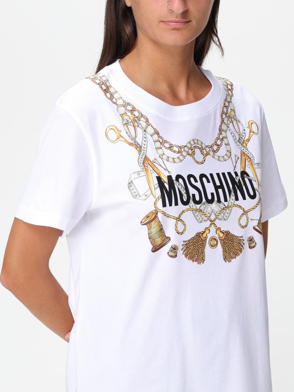 MOSCHINO COUTURE T-SHIRTS: T-shirt Moschono Couture in cotone, Bianco - Img 3