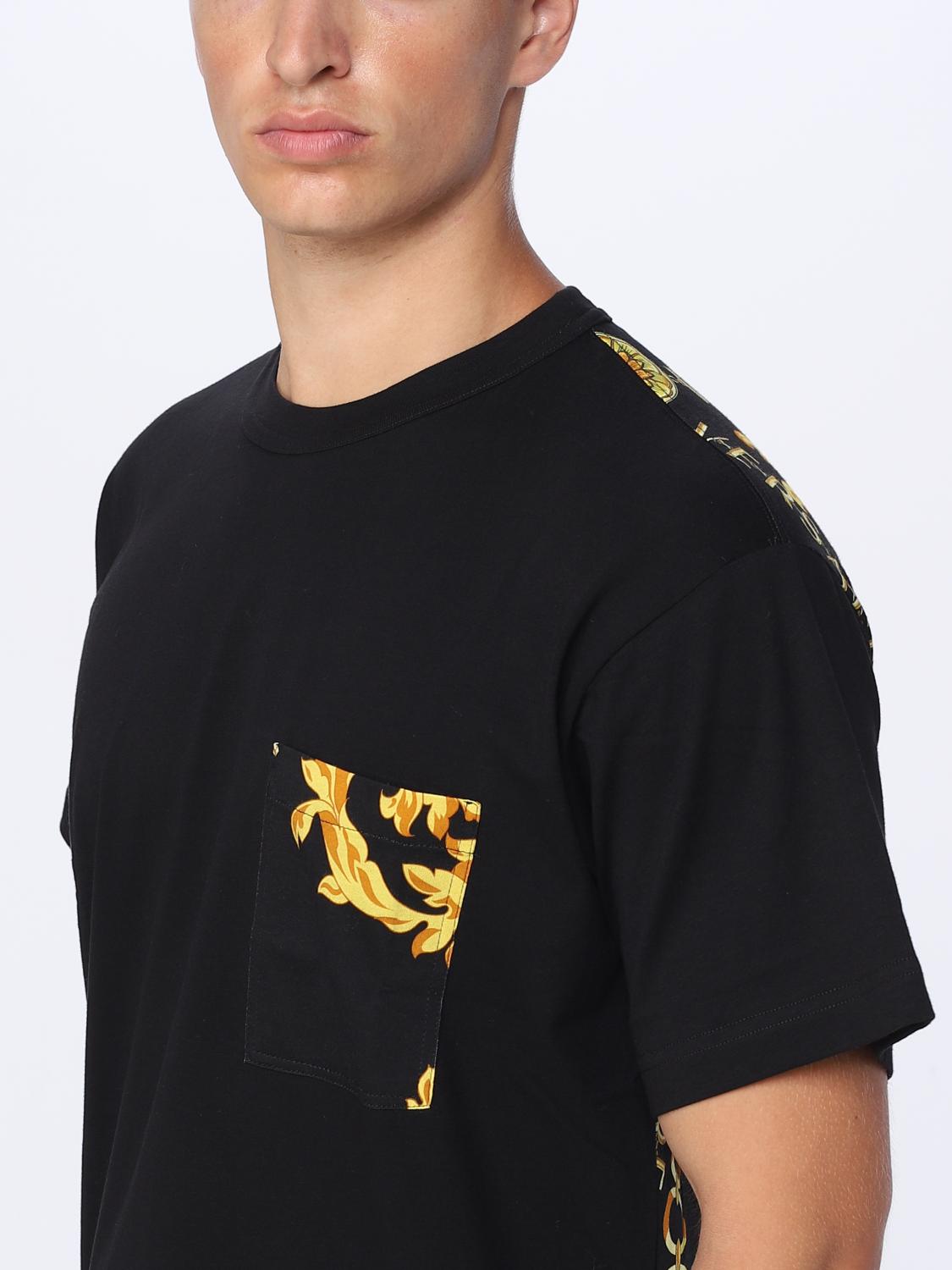VERSACE JEANS COUTURE：Tシャツ メンズ - ブラック | GIGLIO