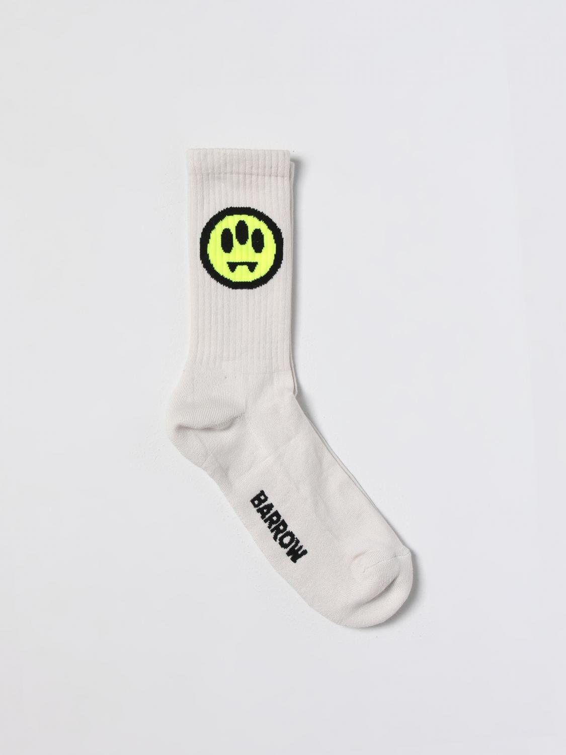BARROW CALZE: Calze Barrow in cotone stretch con logo jacquard, Naturale - Img 1
