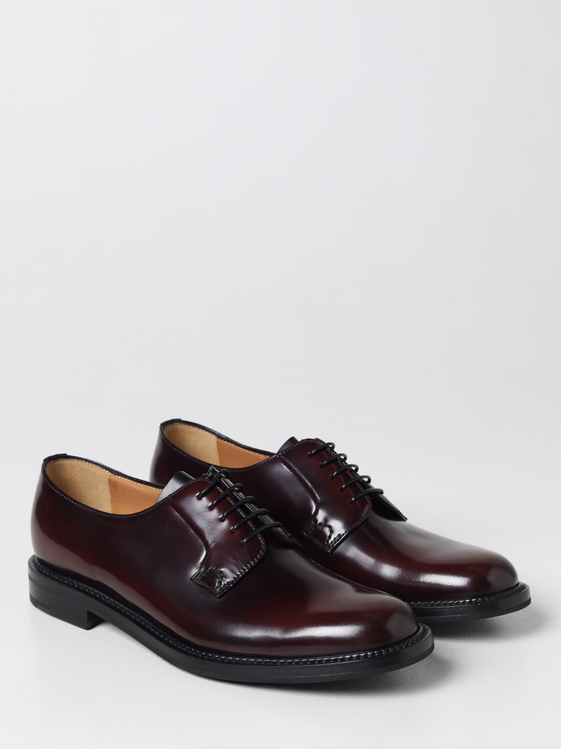 靴 Church's SHANNON BURGUNDY UK7.5G SHANNON DERBY IN BRUSHED CALFSKIN – Suit Negozi Row