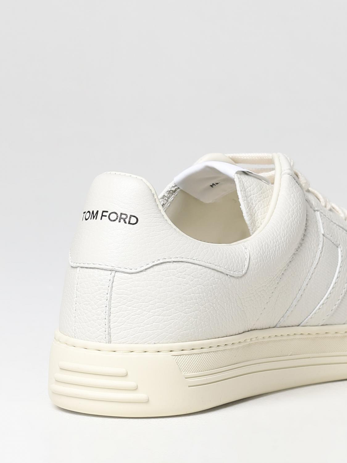 TOM FORD: leather sneakers - White | Tom Ford sneakers