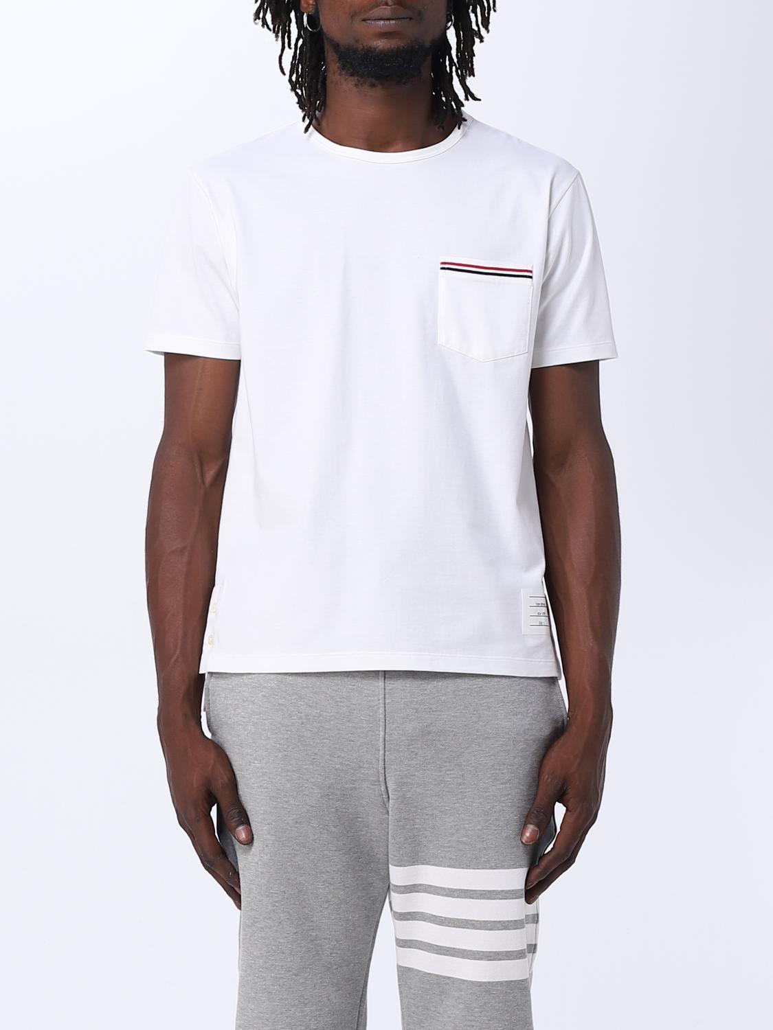 THOM BROWNE：T恤男士- 白色| Thom Browne T-Shirt MJS010A01454