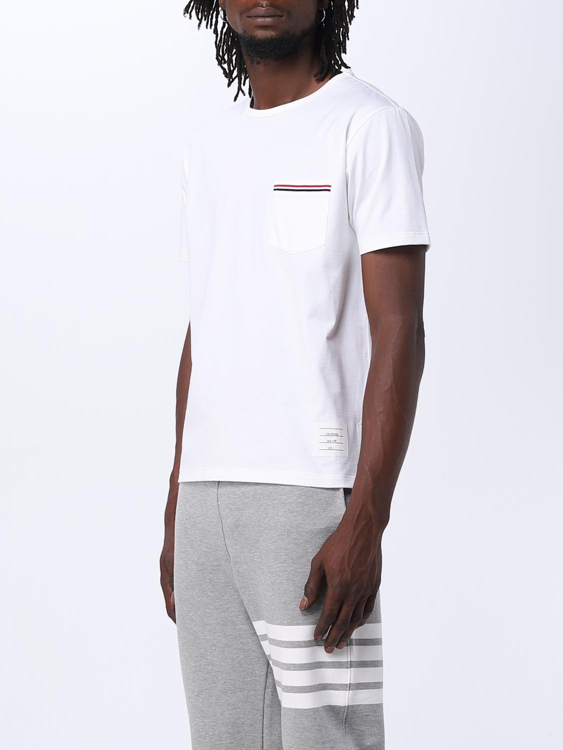 【美品】THOM BROWNE ホワイト Tシャツ　サイズ１ 美品】THOM BROWNE ホワイト Tシャツ サイズ1 Thom Browne side-slit