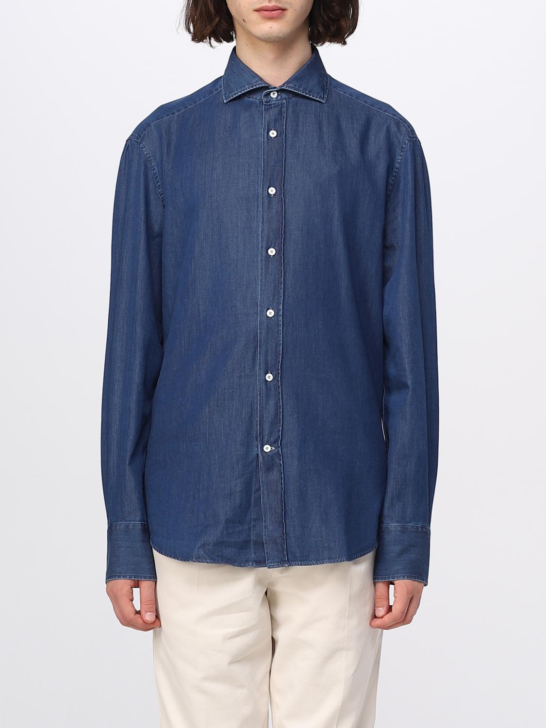 BRUNELLO CUCINELLI CAMICIA: Camicia Brunello Cucinelli in denim, Denim - Img 1